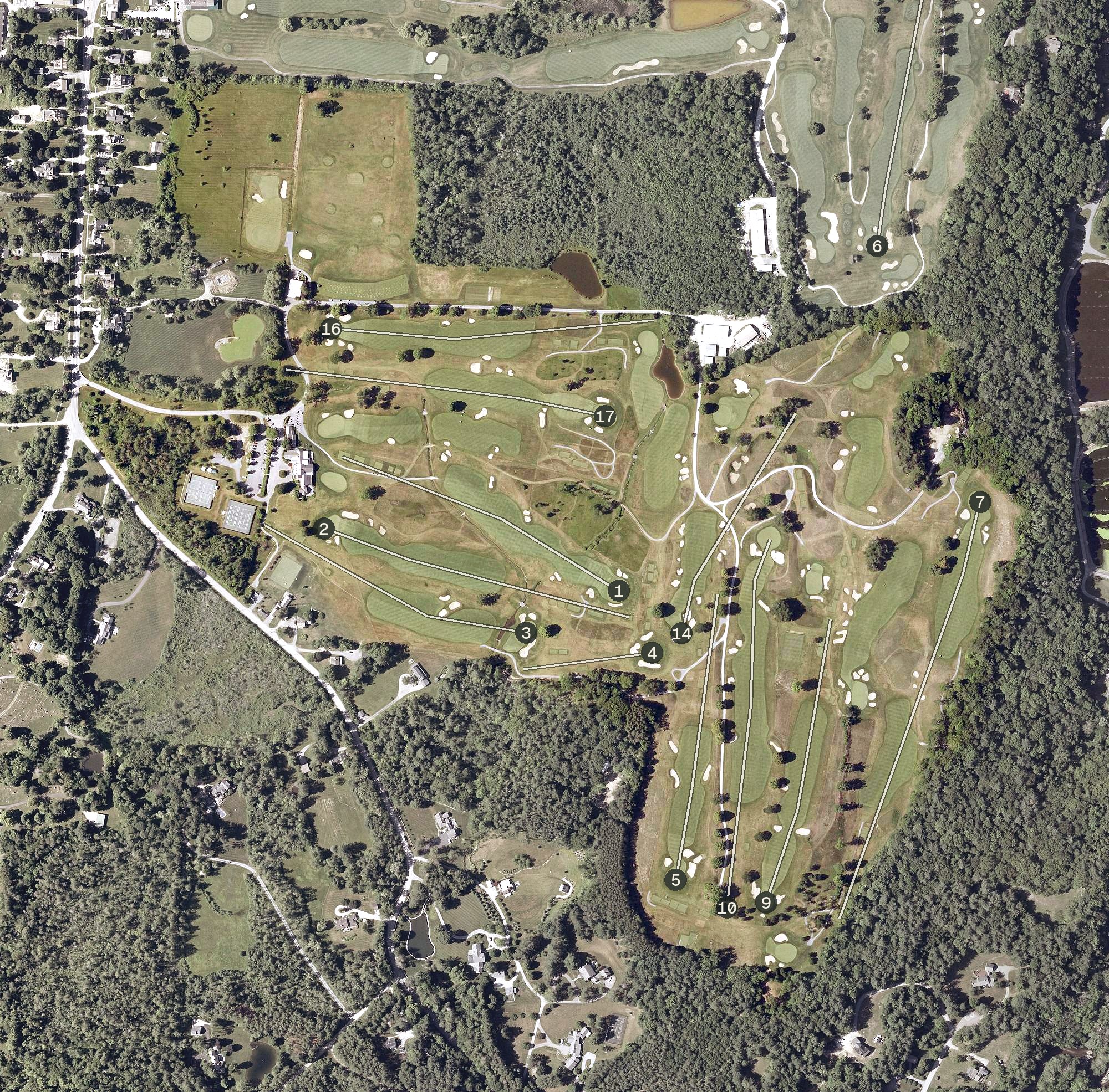 Aerial view of Ekwanok Country Club, VT