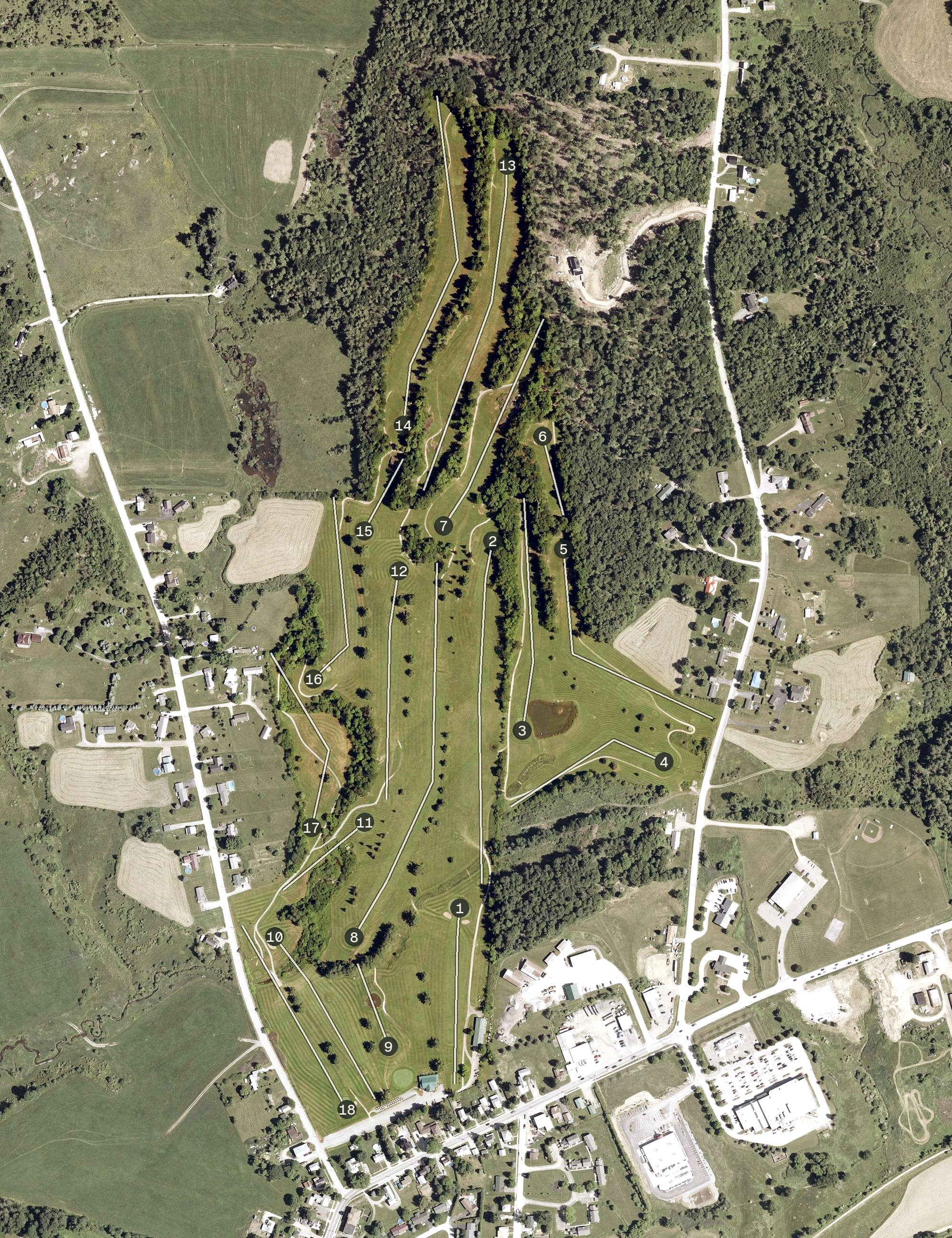 Aerial view of Enosburg Falls Country Club, VT