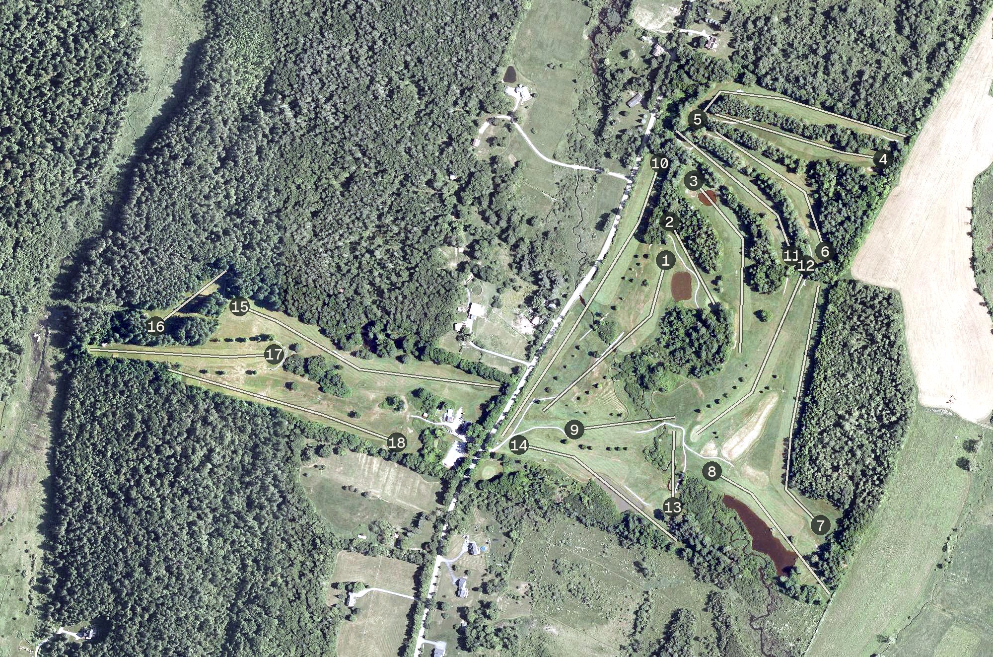 Aerial view of Essex Country Club, VT
