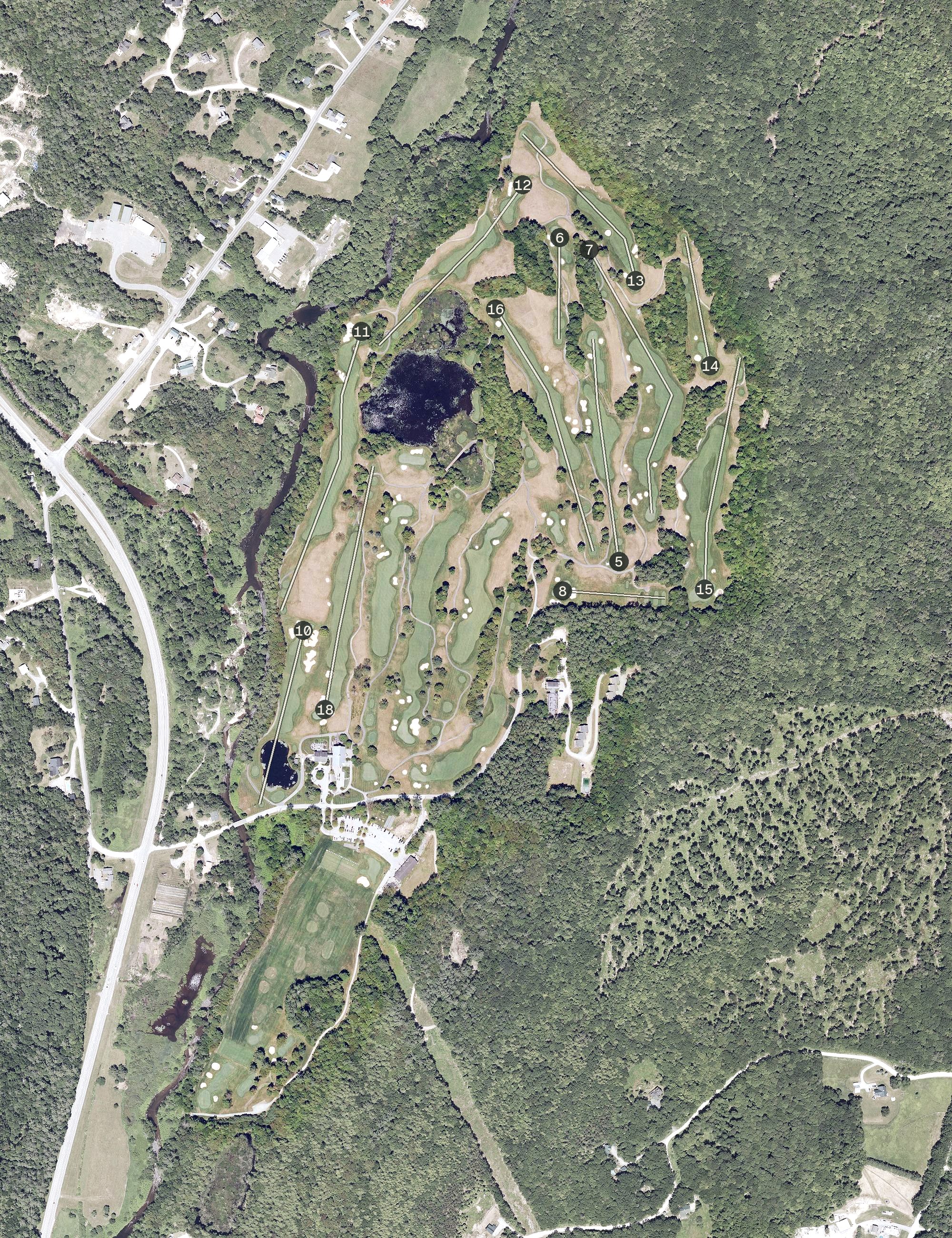 Aerial view of Fox Run Golf Club, VT