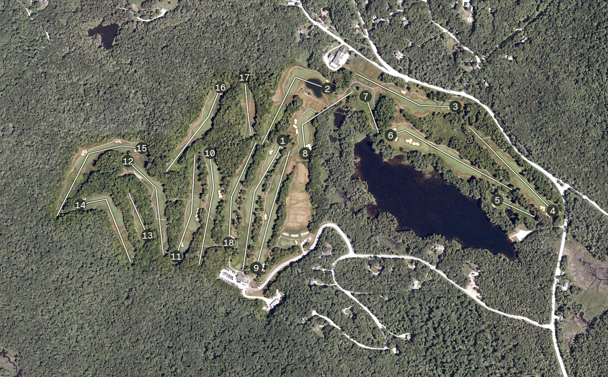 Aerial view of Green Mountain National Golf Course, VT