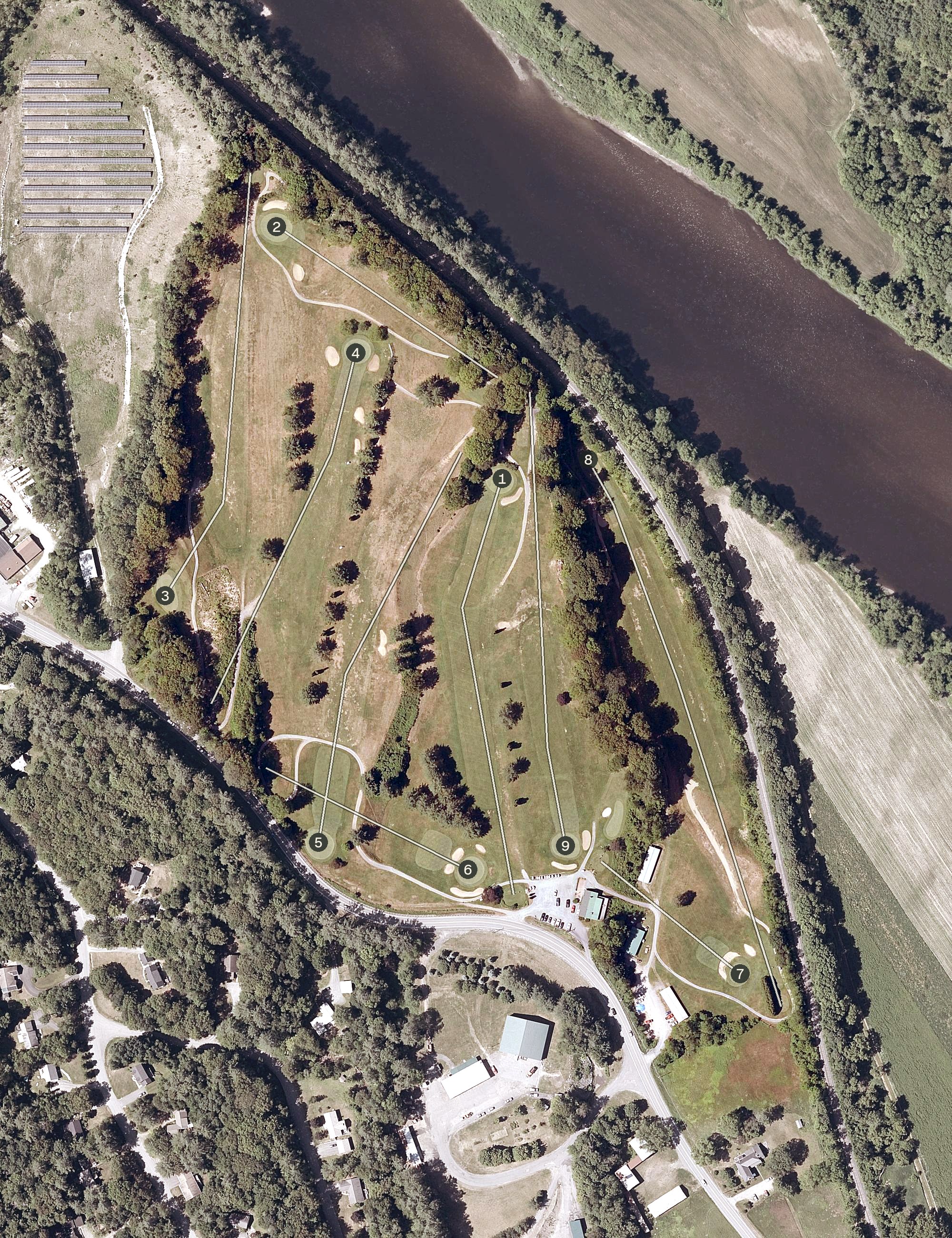 Aerial view of John P. Larkin Country Club, VT