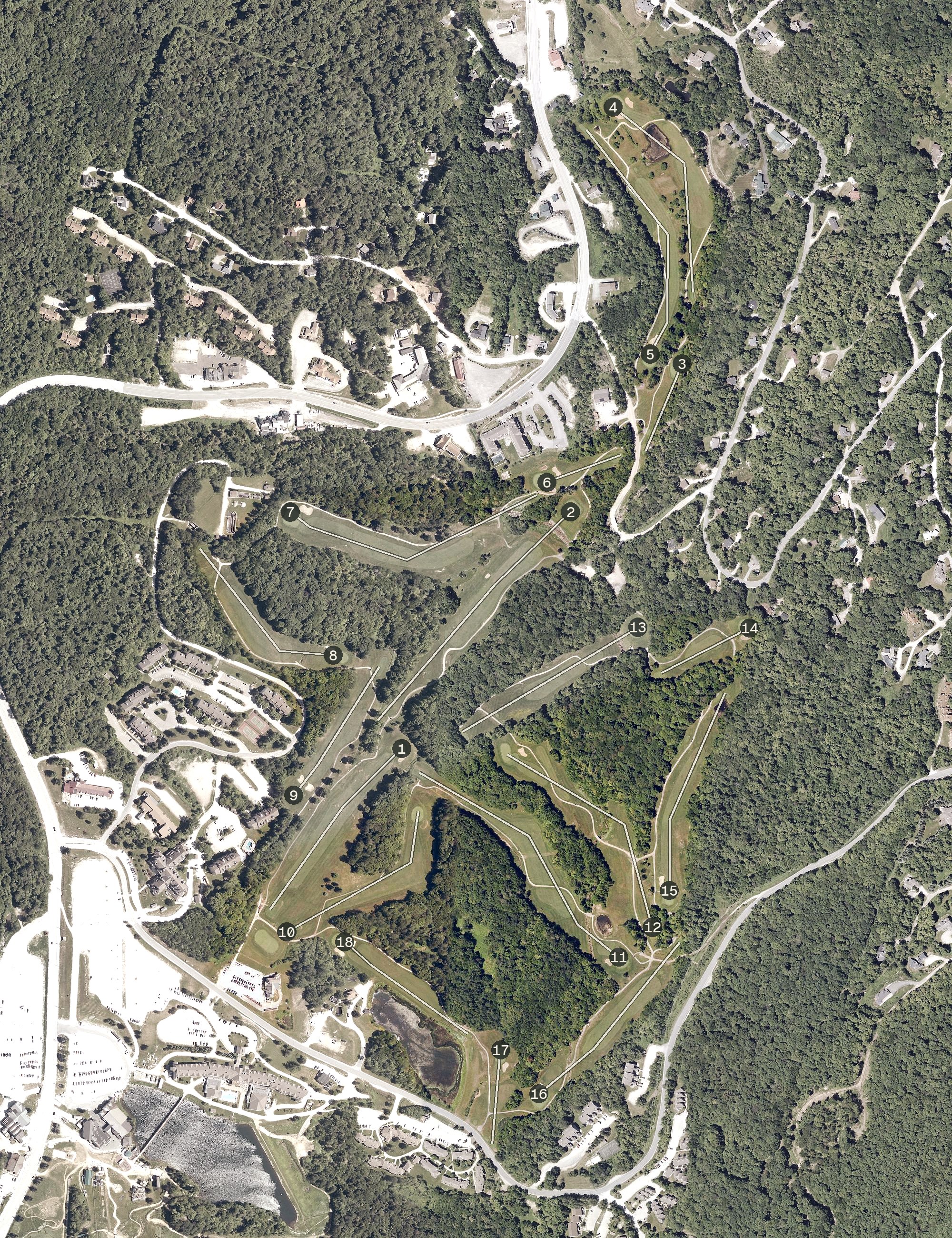 Aerial view of Killington Golf Course, VT