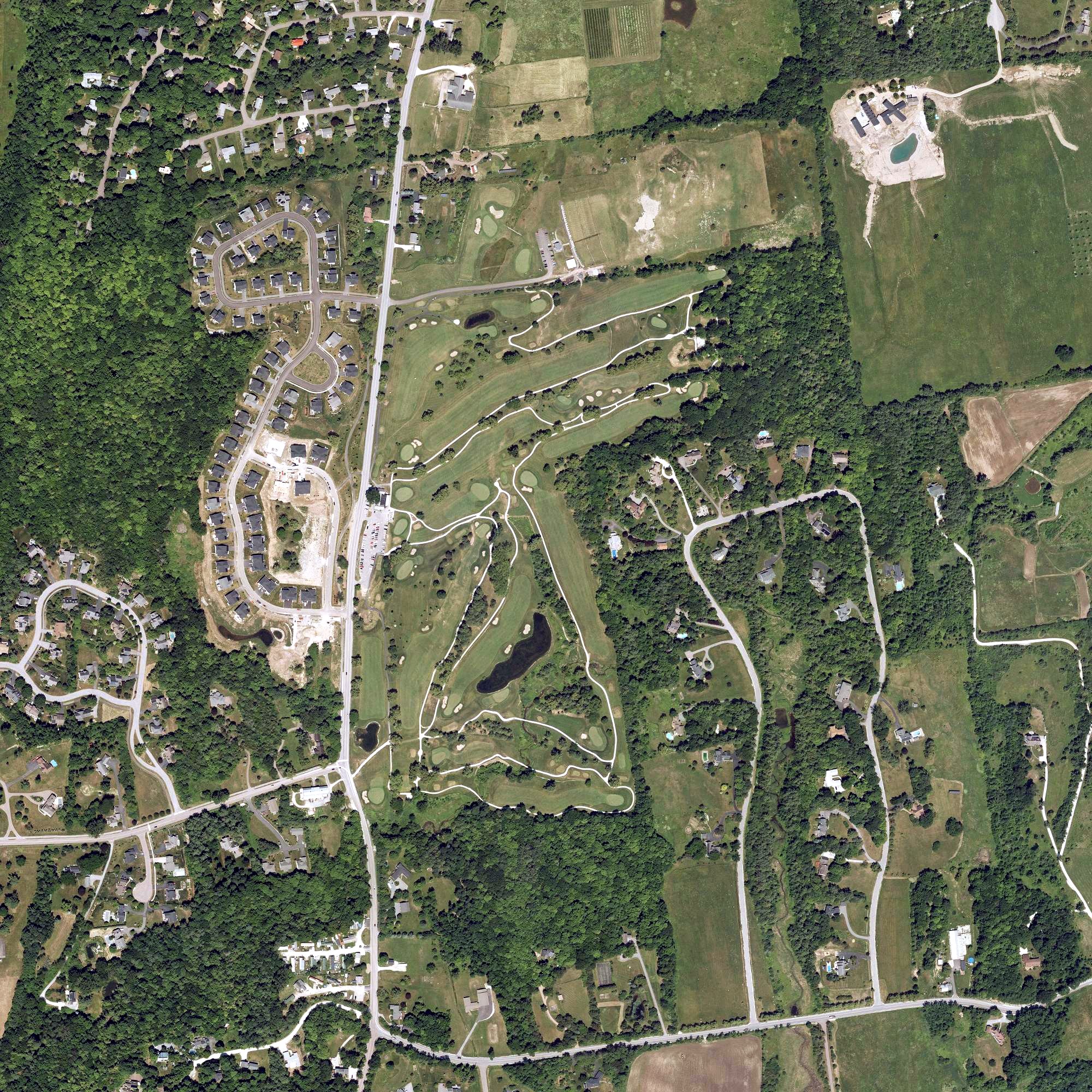 Aerial view of Kwiniaska Golf Club, VT