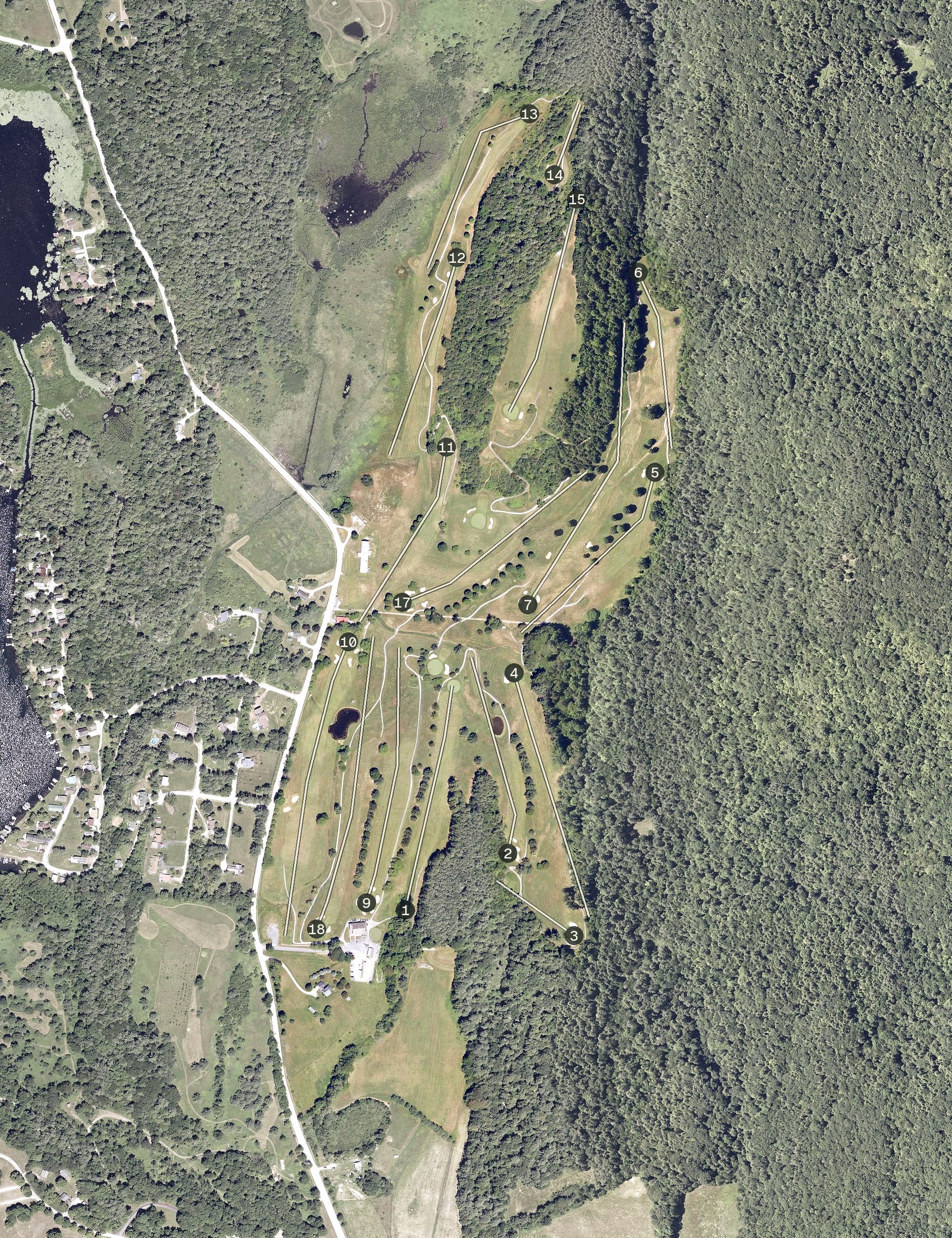 Aerial view of Lake St Catherine Country Club, VT