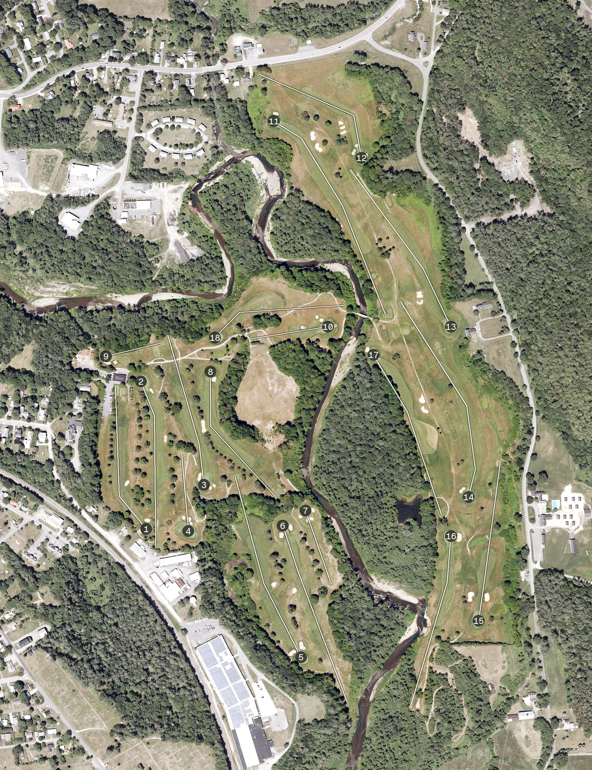 Aerial view of Montague Golf Club, VT
