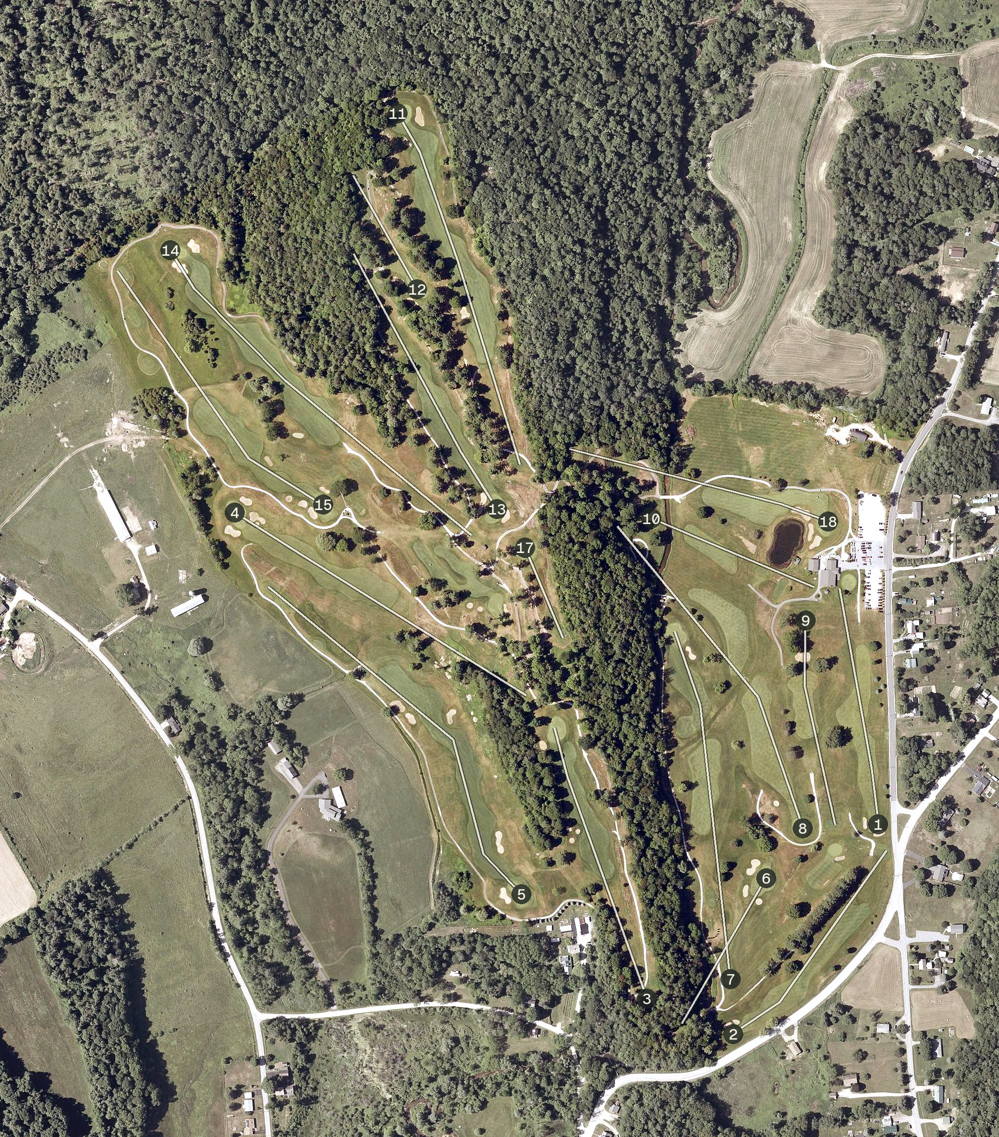 Aerial view of Neshobe Golf Course, VT