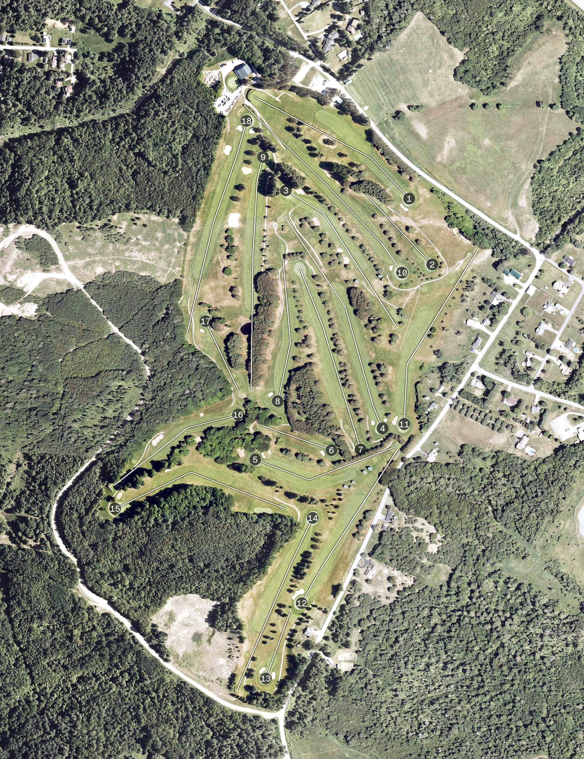 Aerial view of Newport Country Club, VT
