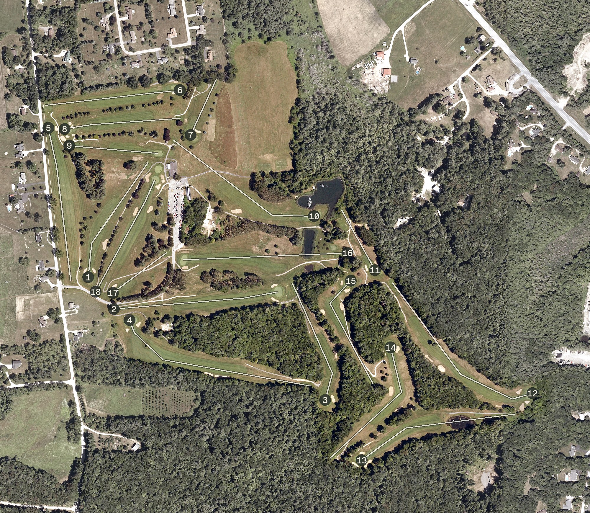 Aerial view of Proctor Pittsford Country Club, VT