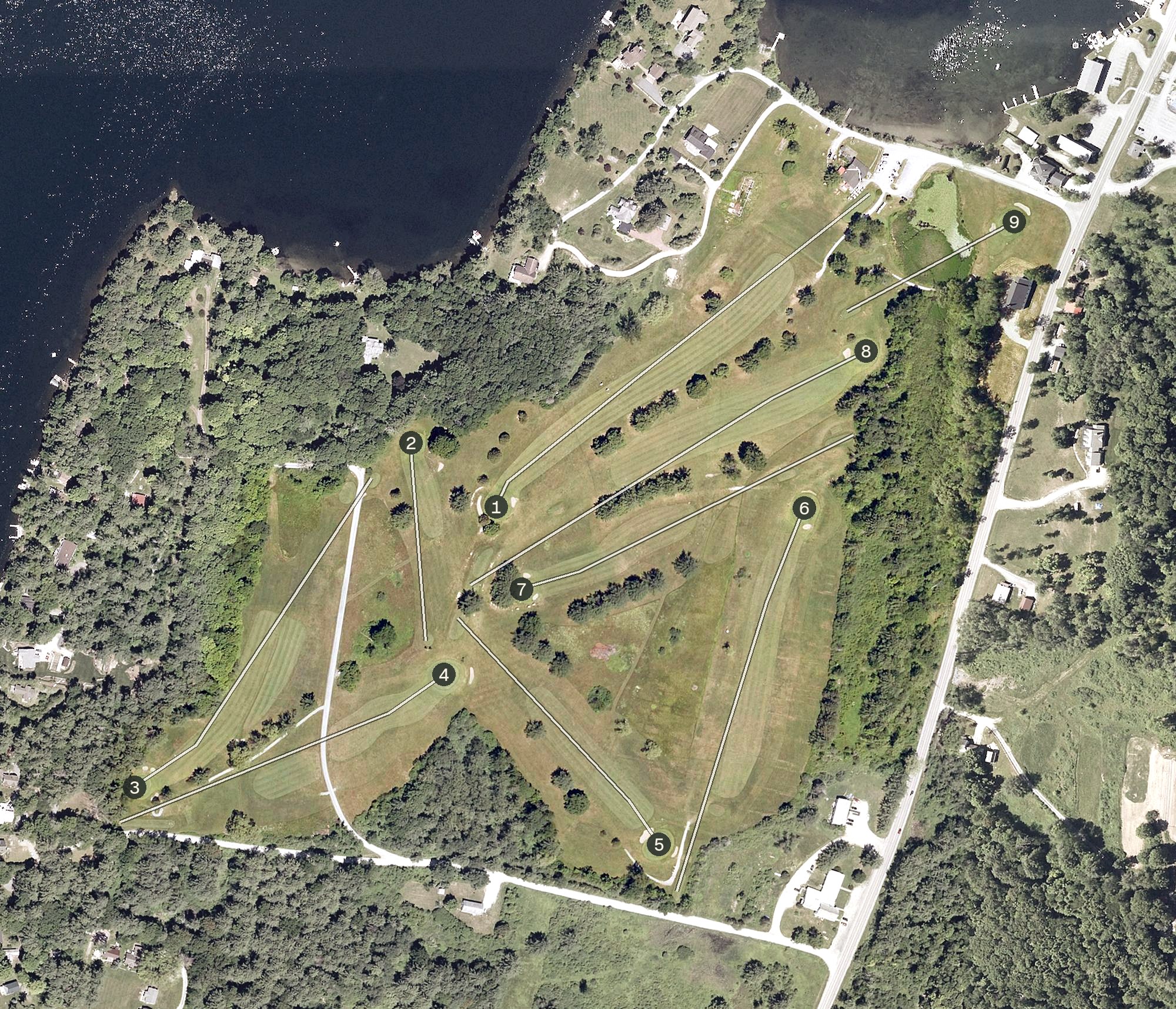 Aerial view of Prospect Point Golf Club, VT