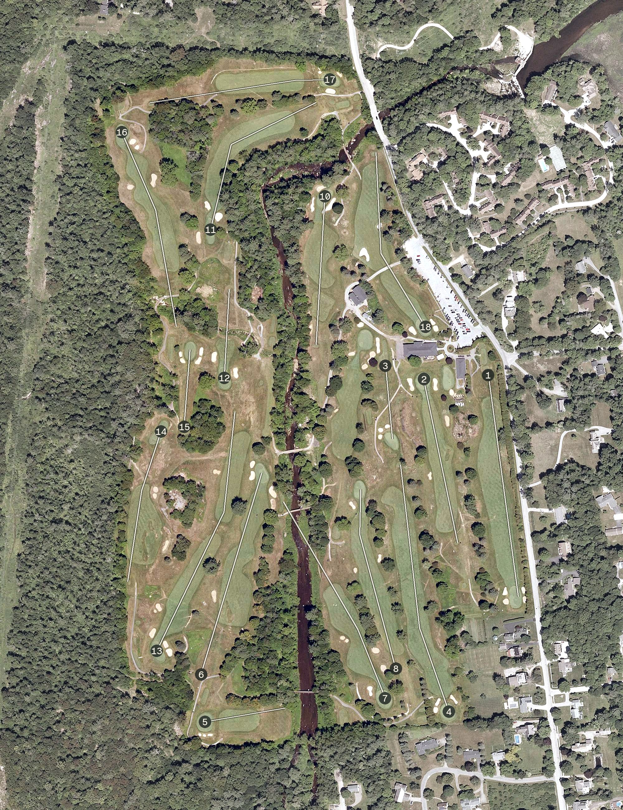 Aerial view of Rutland Country Club, VT