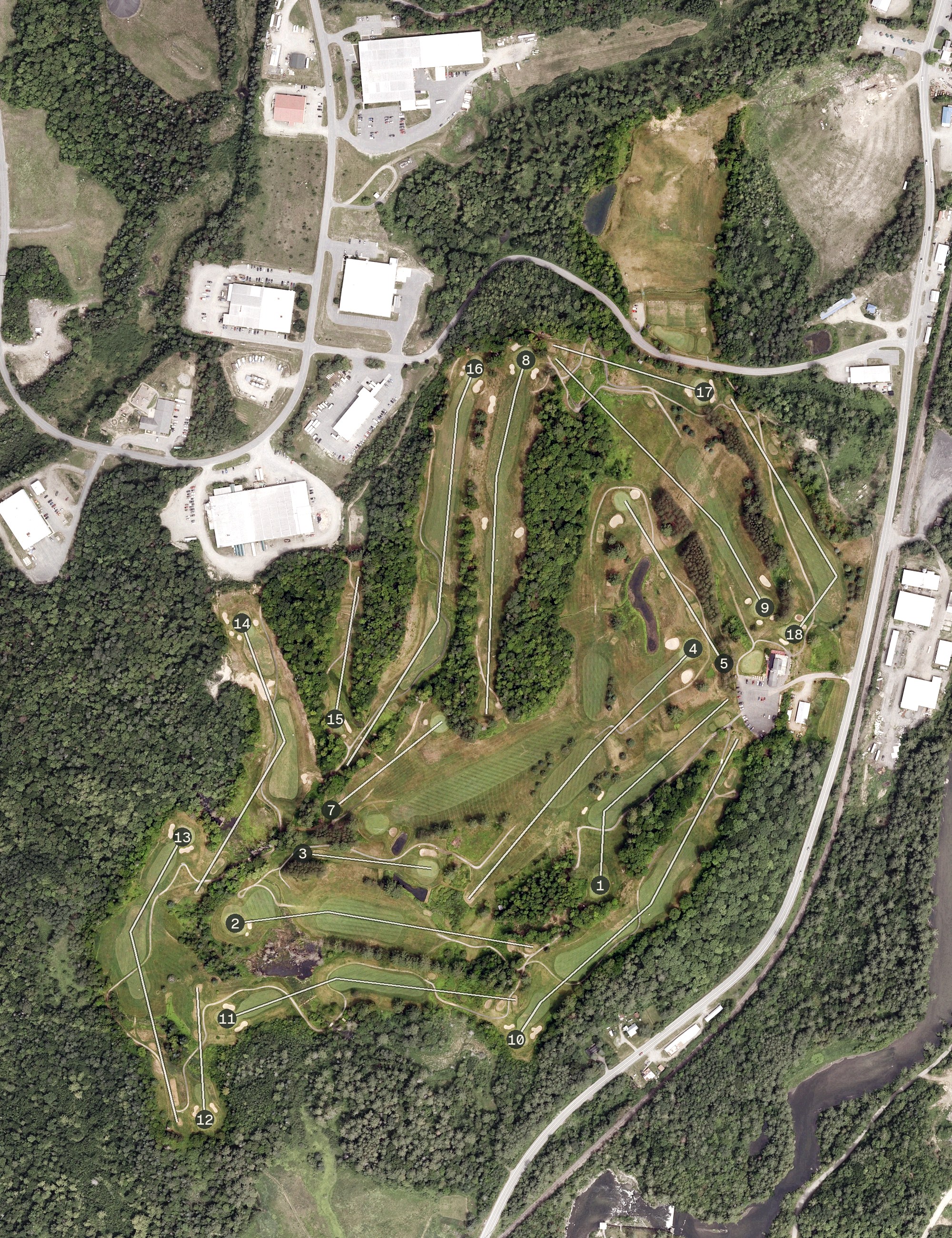 Aerial view of Saint Johnsbury Country Club, VT