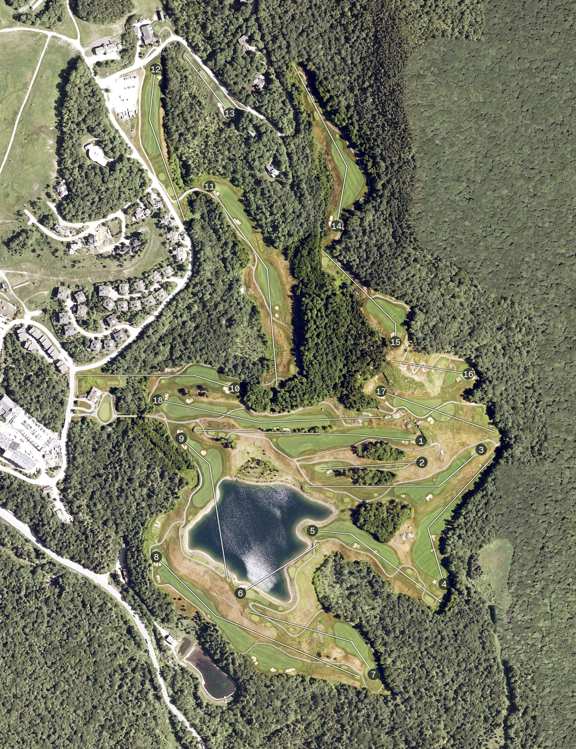 Aerial view of Stowe Mountain Club, VT