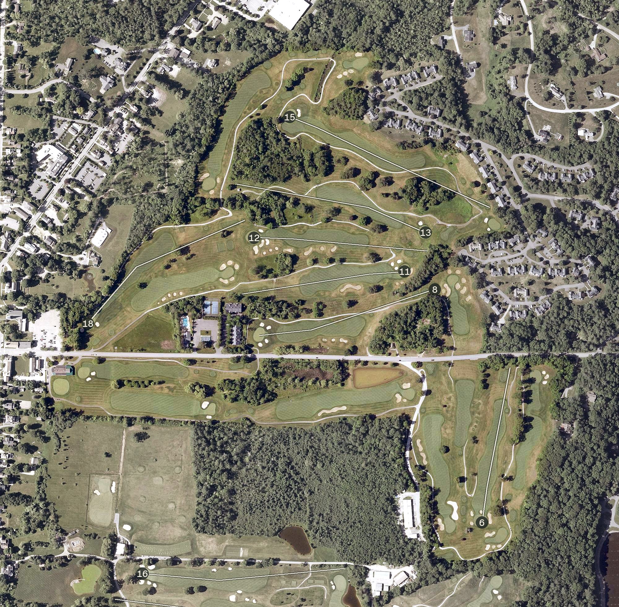 Aerial view of The Golf Club at The Equinox Resort, VT