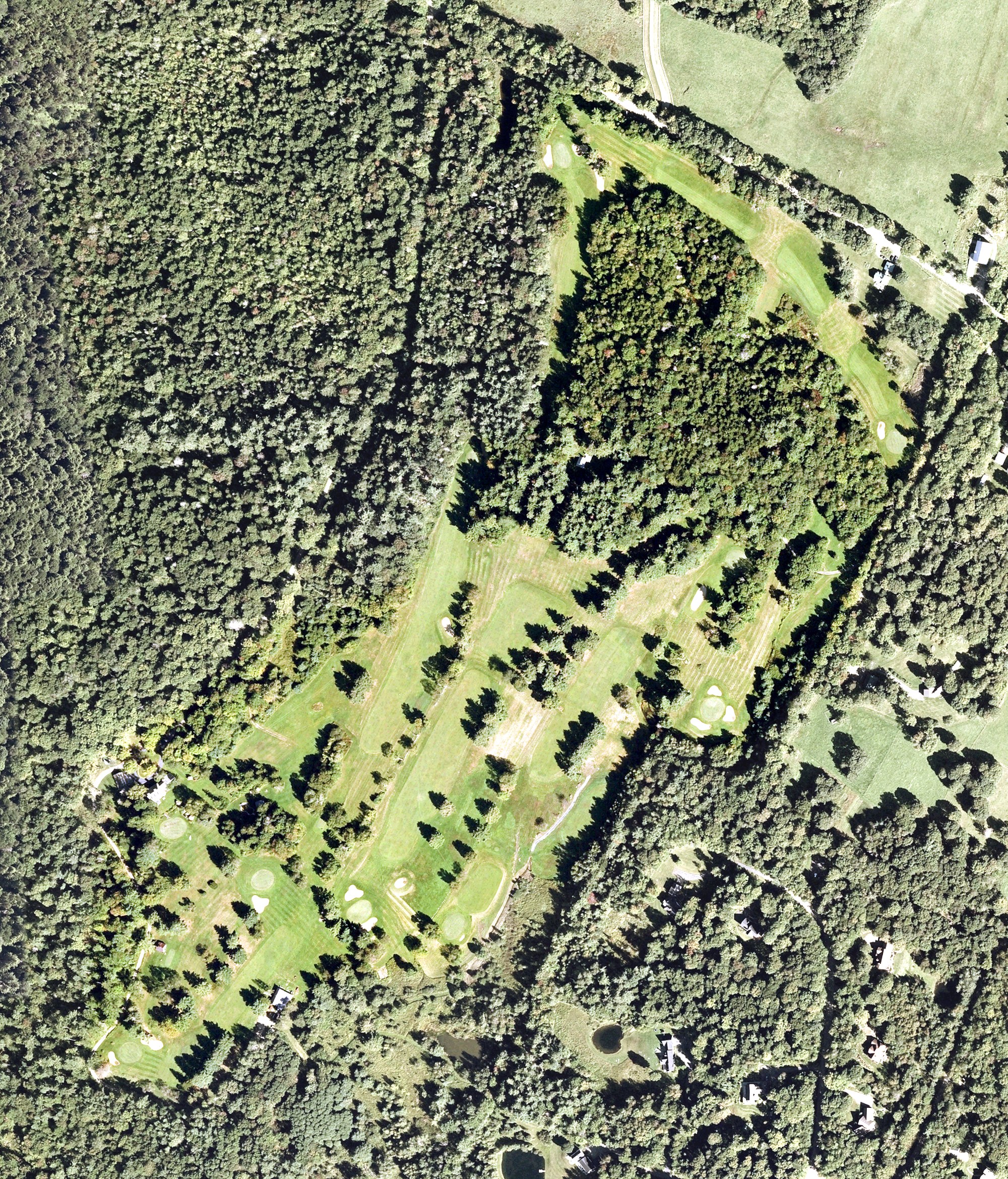 Aerial view of West Hills Golf Course, VT