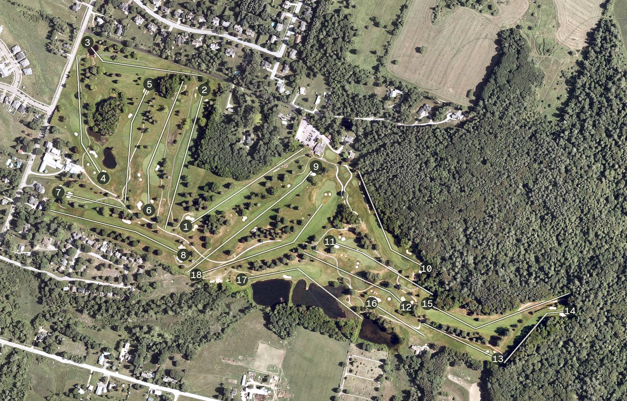 Aerial view of Williston Country Club, VT