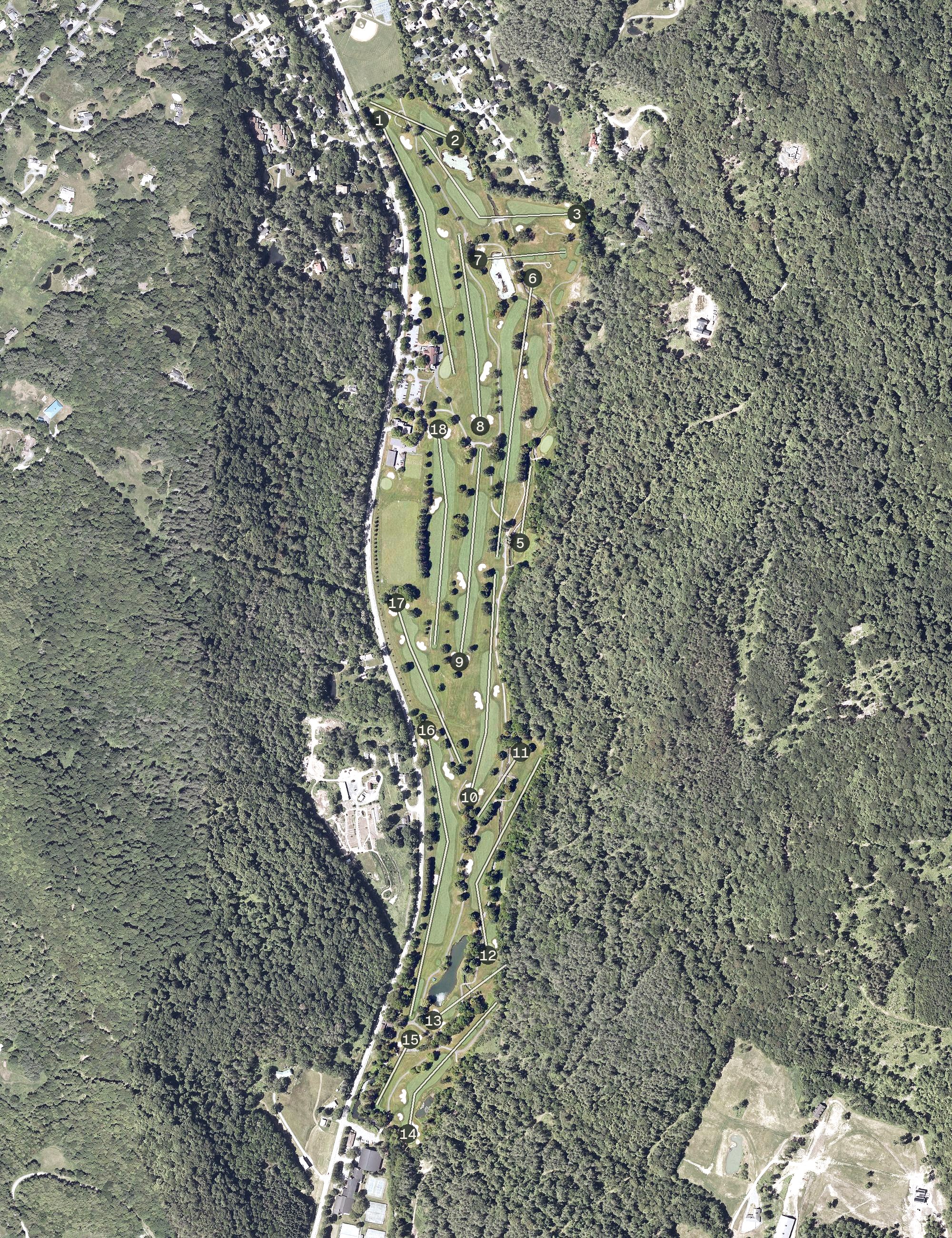 Aerial view of Woodstock Country Club, VT