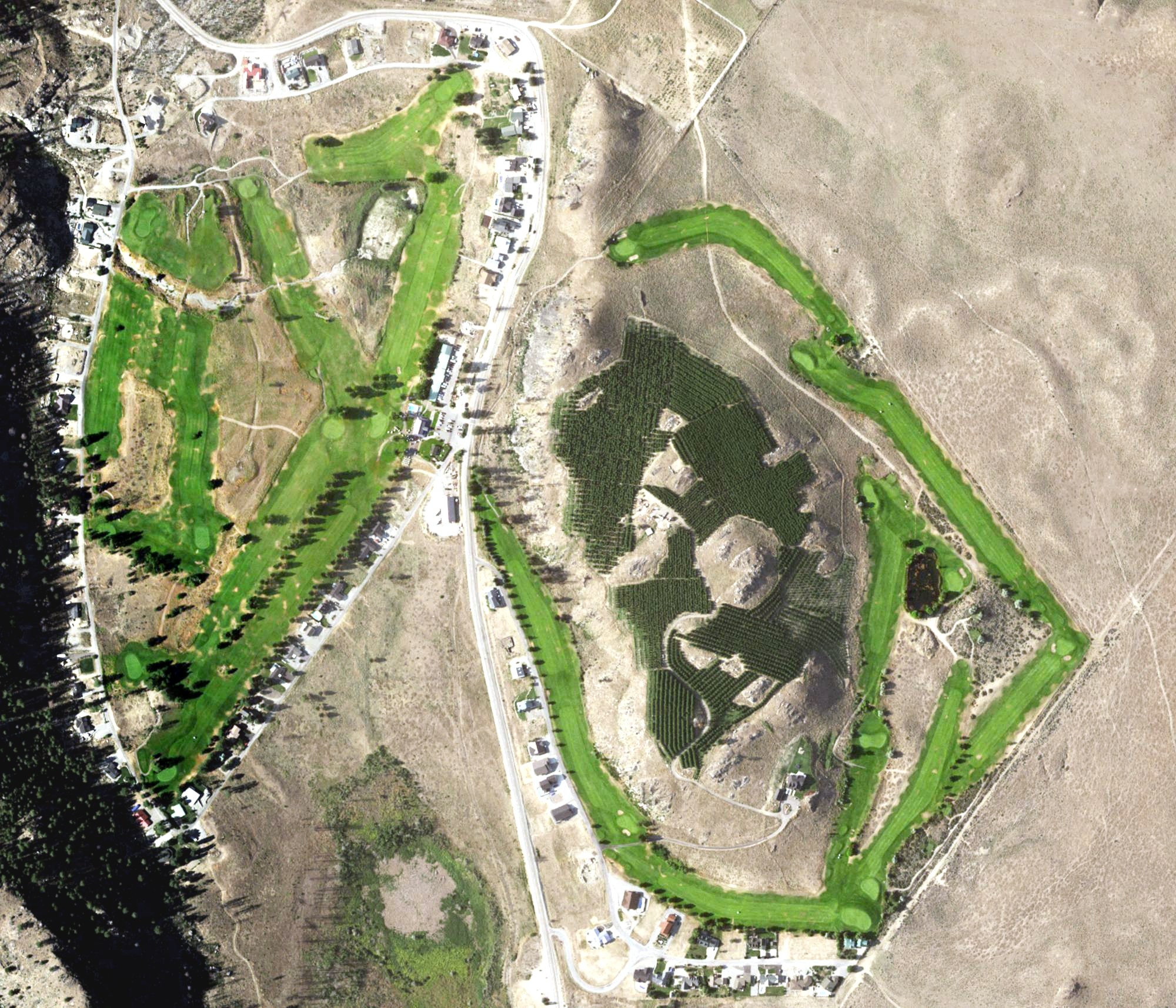 Aerial view of Alta Lake Golf Resort, WA
