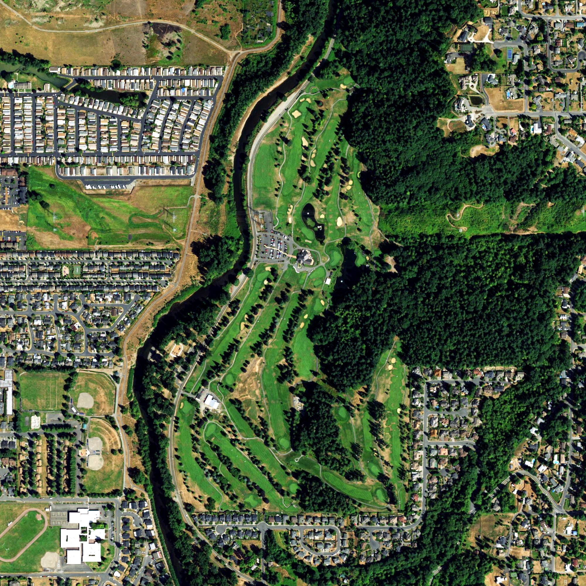 Aerial view of Auburn Golf Course, WA