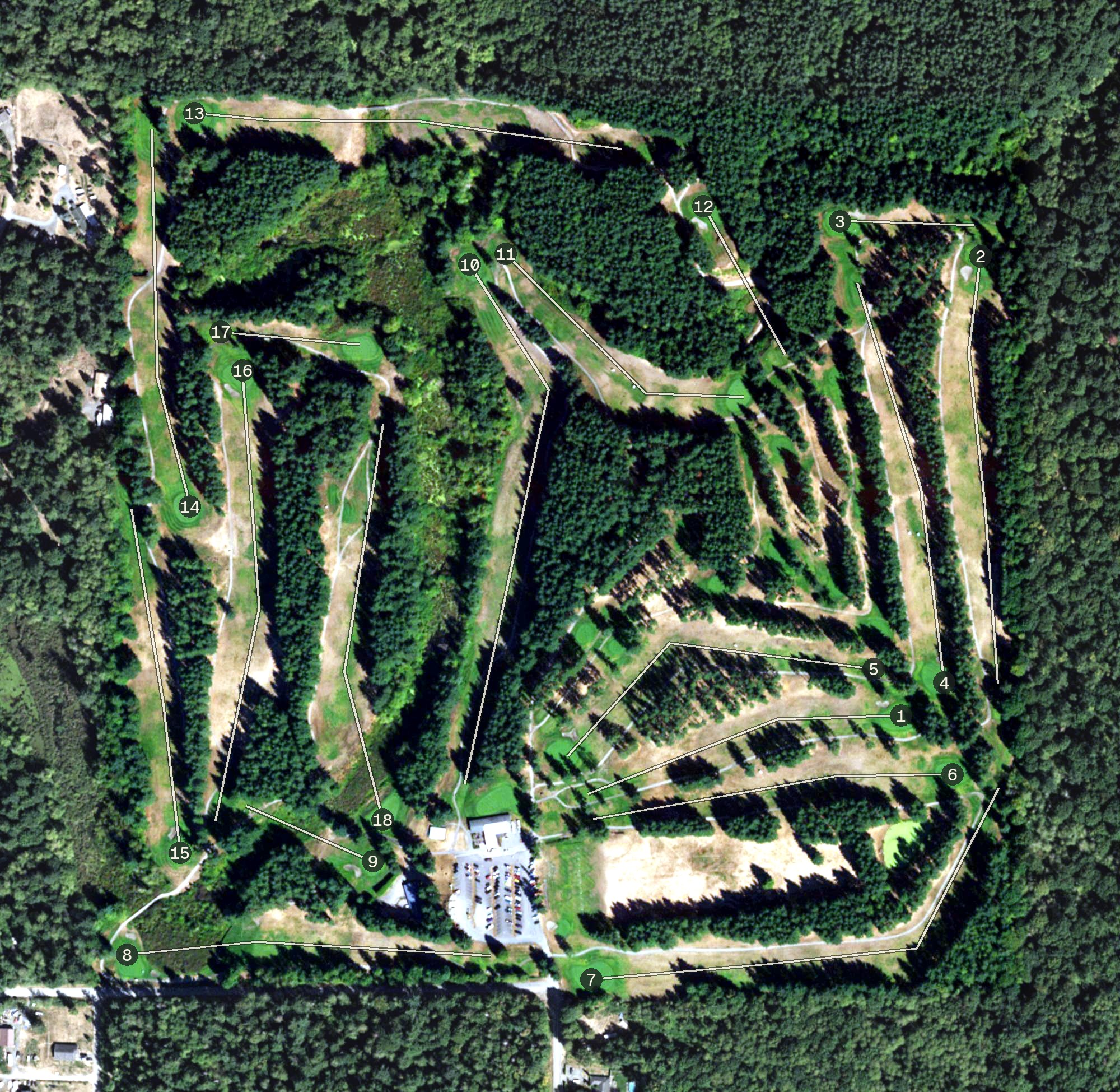 Aerial view of Battle Creek Golf Course, WA