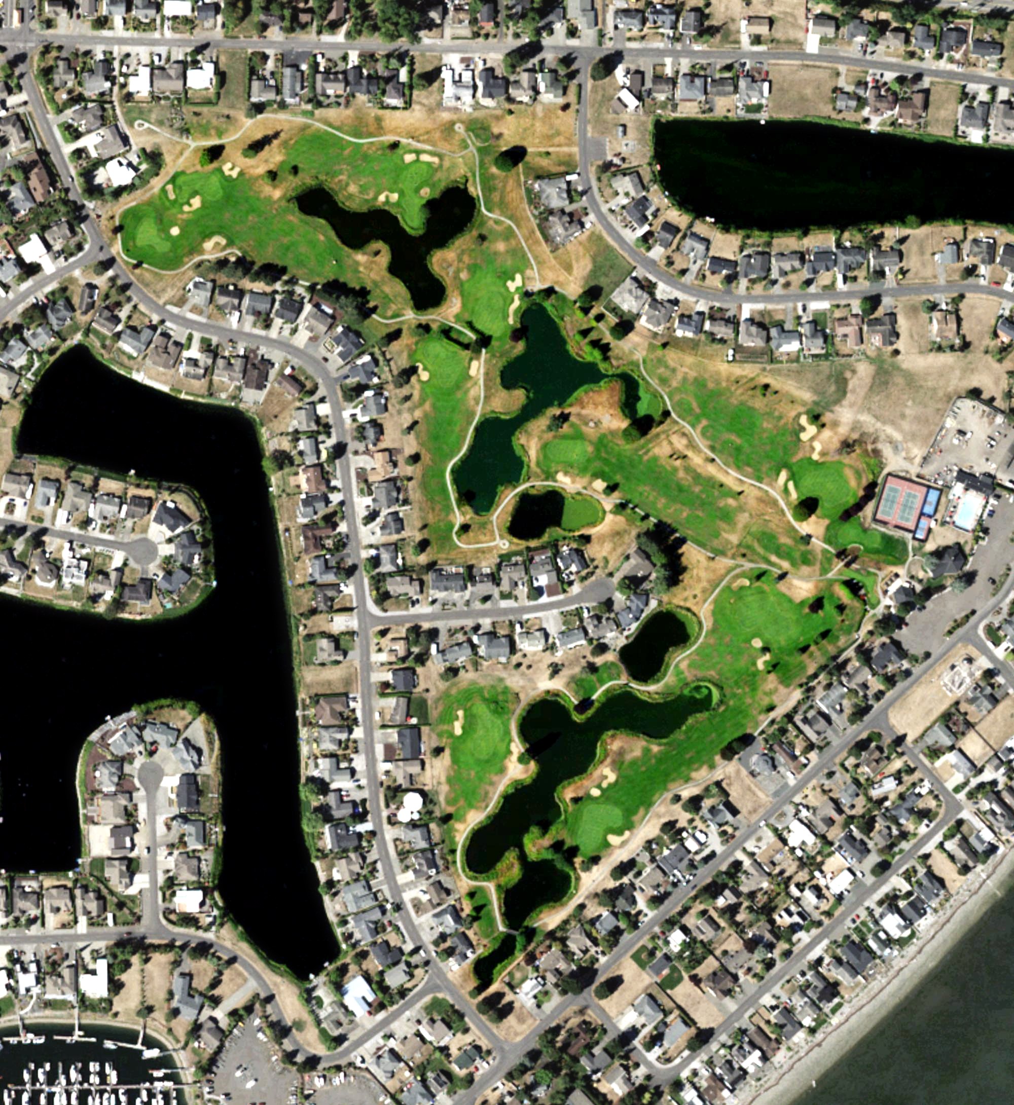 Aerial view of Birch Bay Village Golf Course, WA