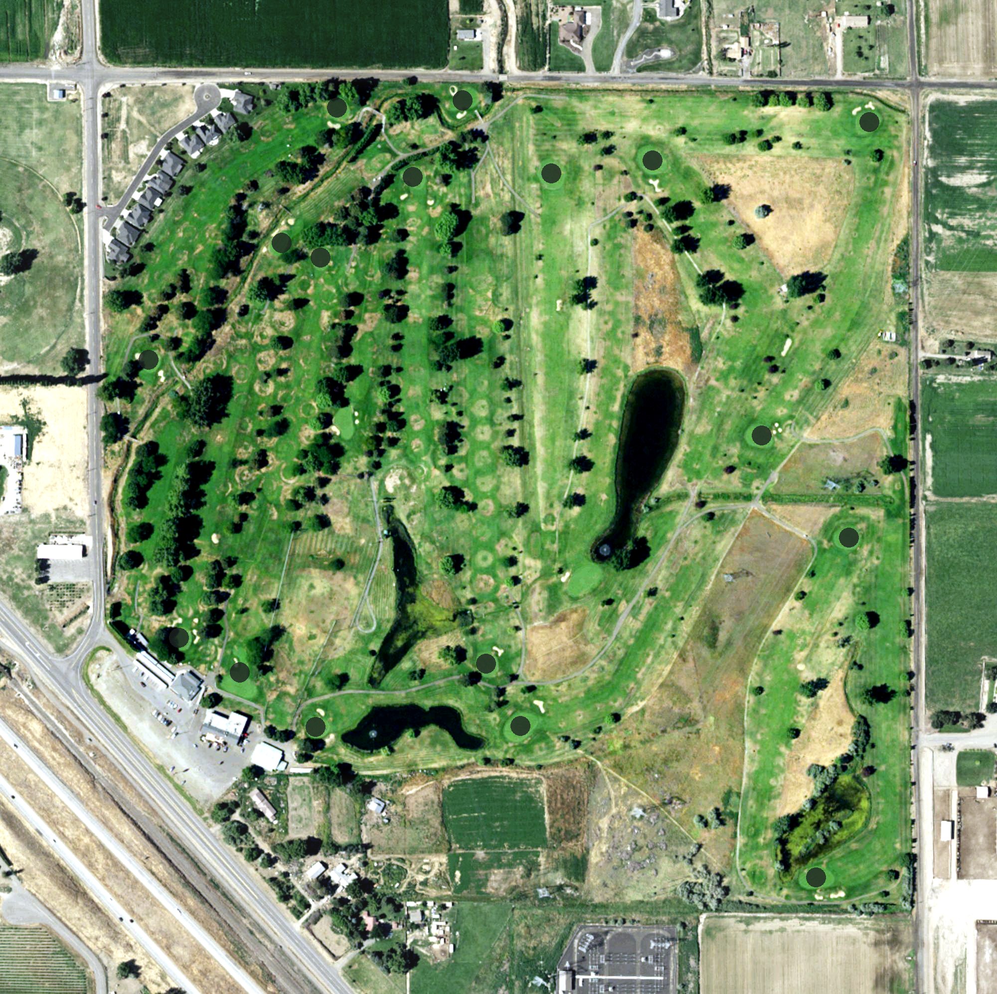 Aerial view of Black Rock Creek Golf Course, WA