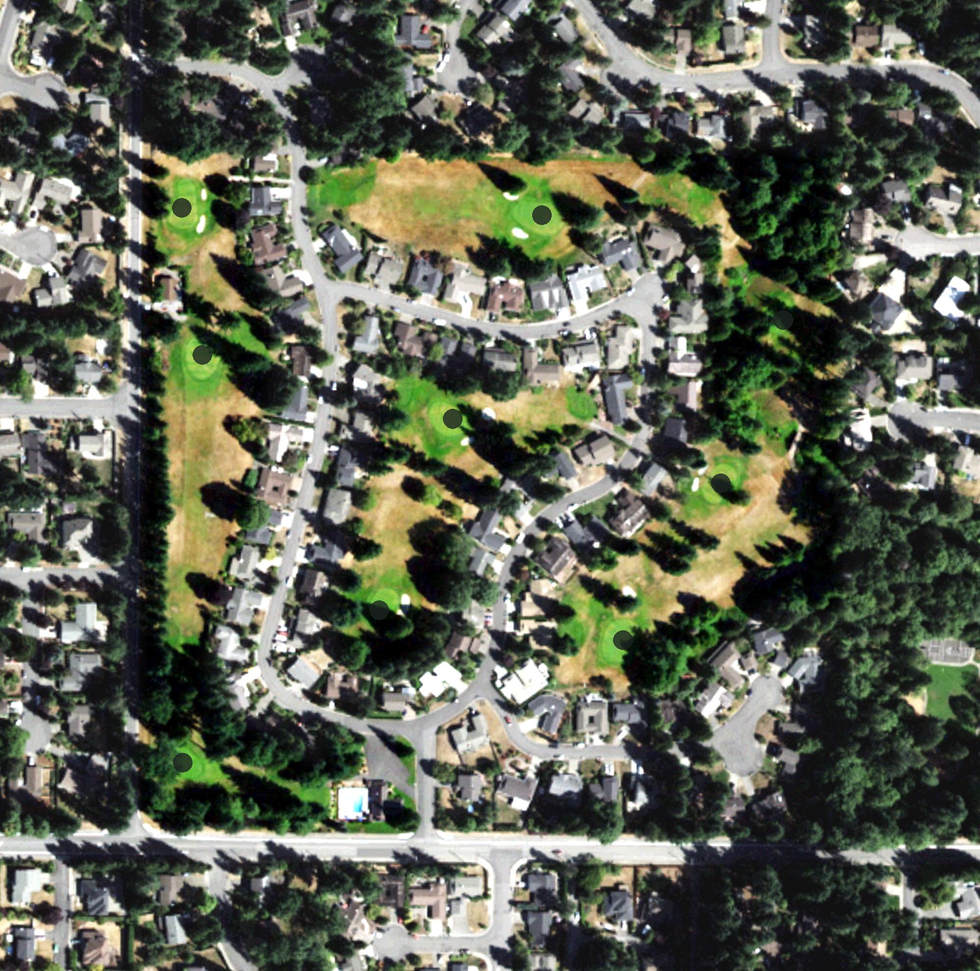 Aerial view of Brae Burn Golf Course, WA
