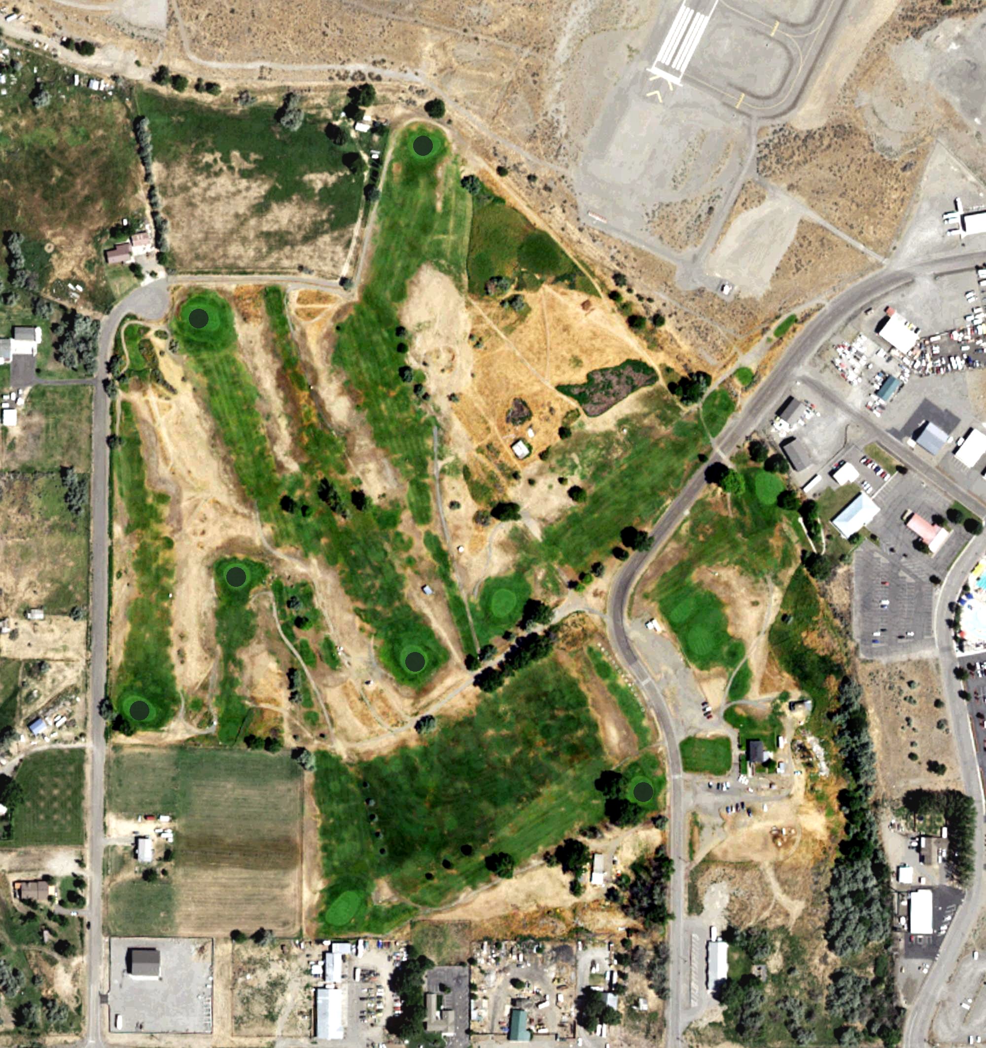 Aerial view of Buckskin Golf Club, WA