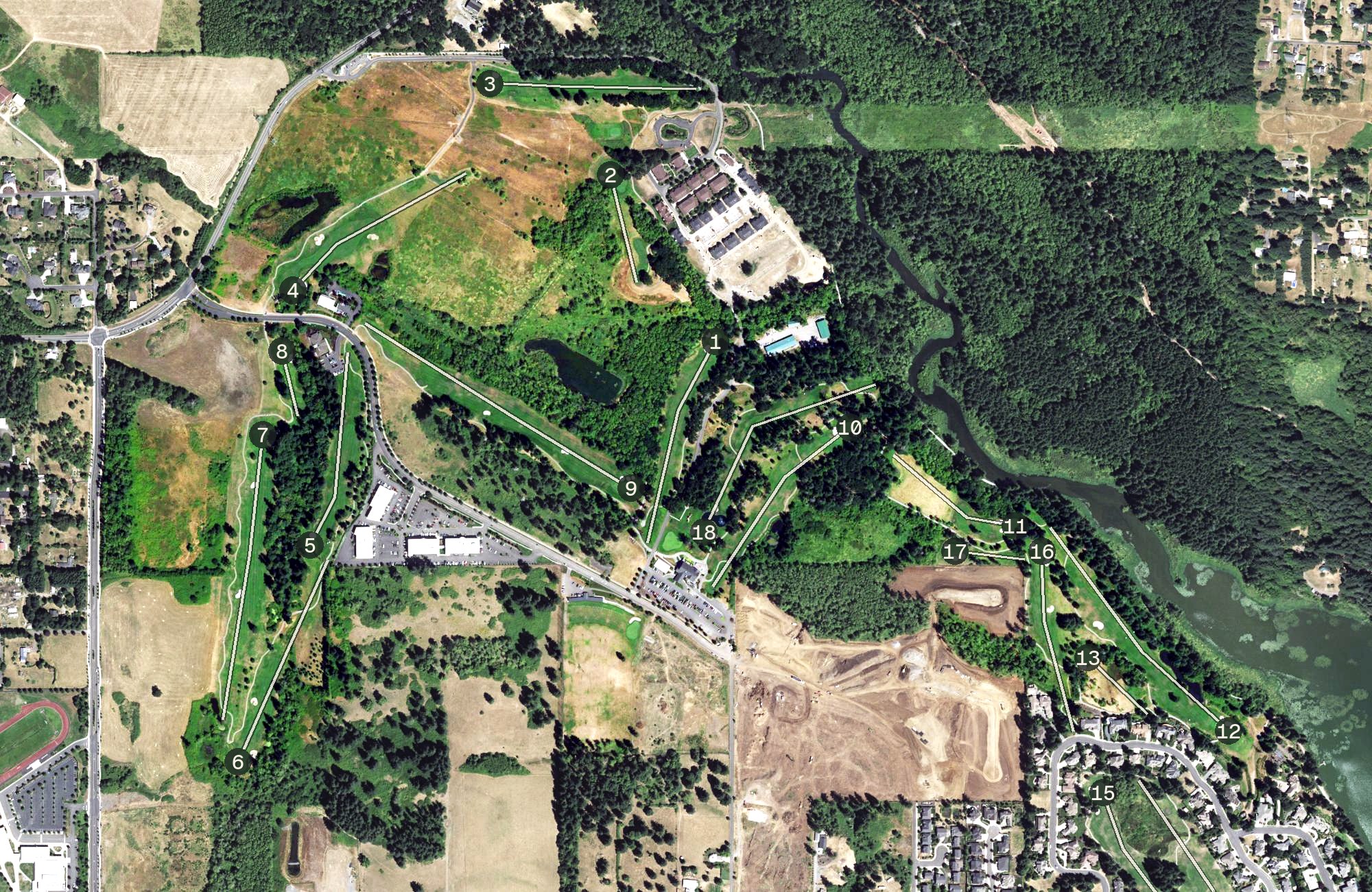 Aerial view of Camas Meadows, WA