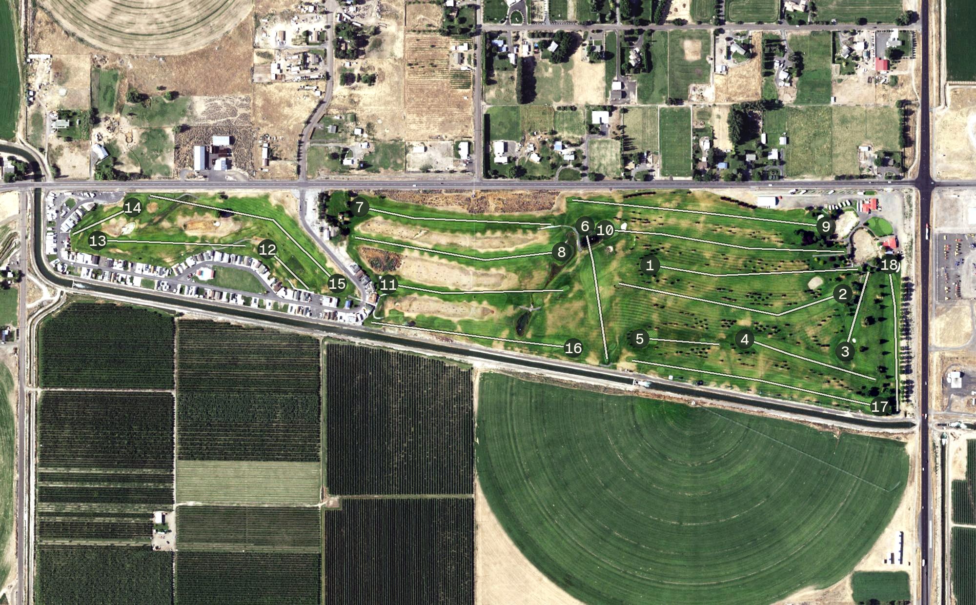 Aerial view of Colockum Ridge Golf Course, WA