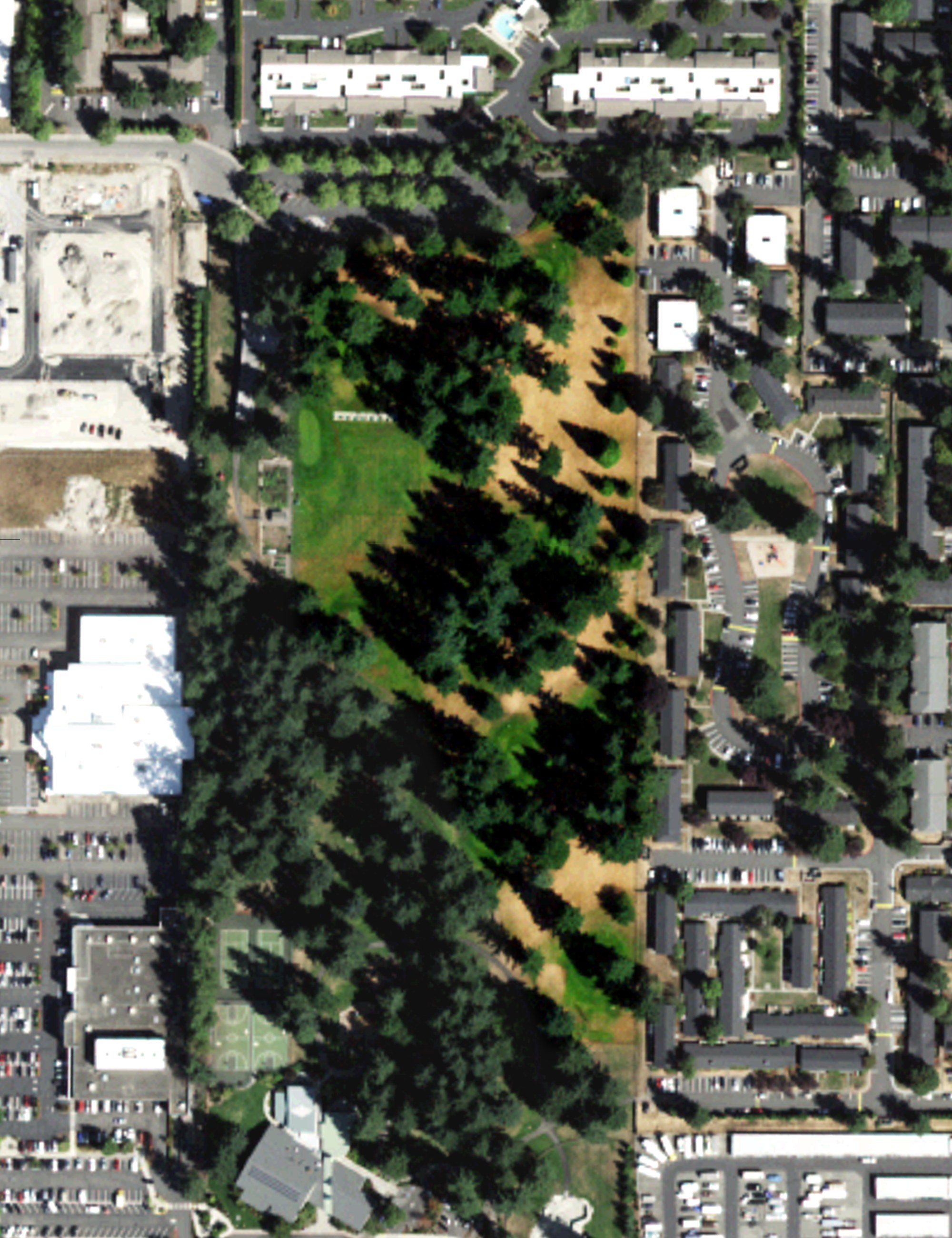 Aerial view of Crossroads Par 3 Golf Course, WA