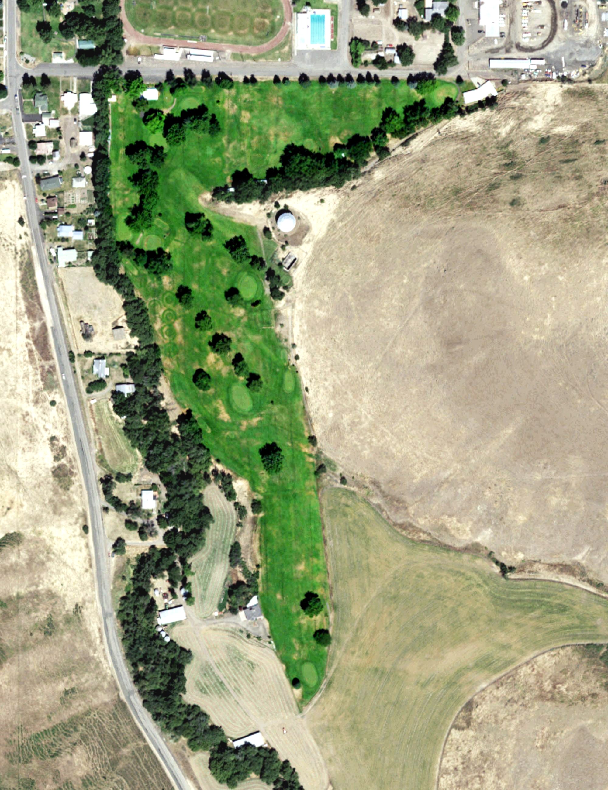 Aerial view of Crystal Springs Golf Course, WA