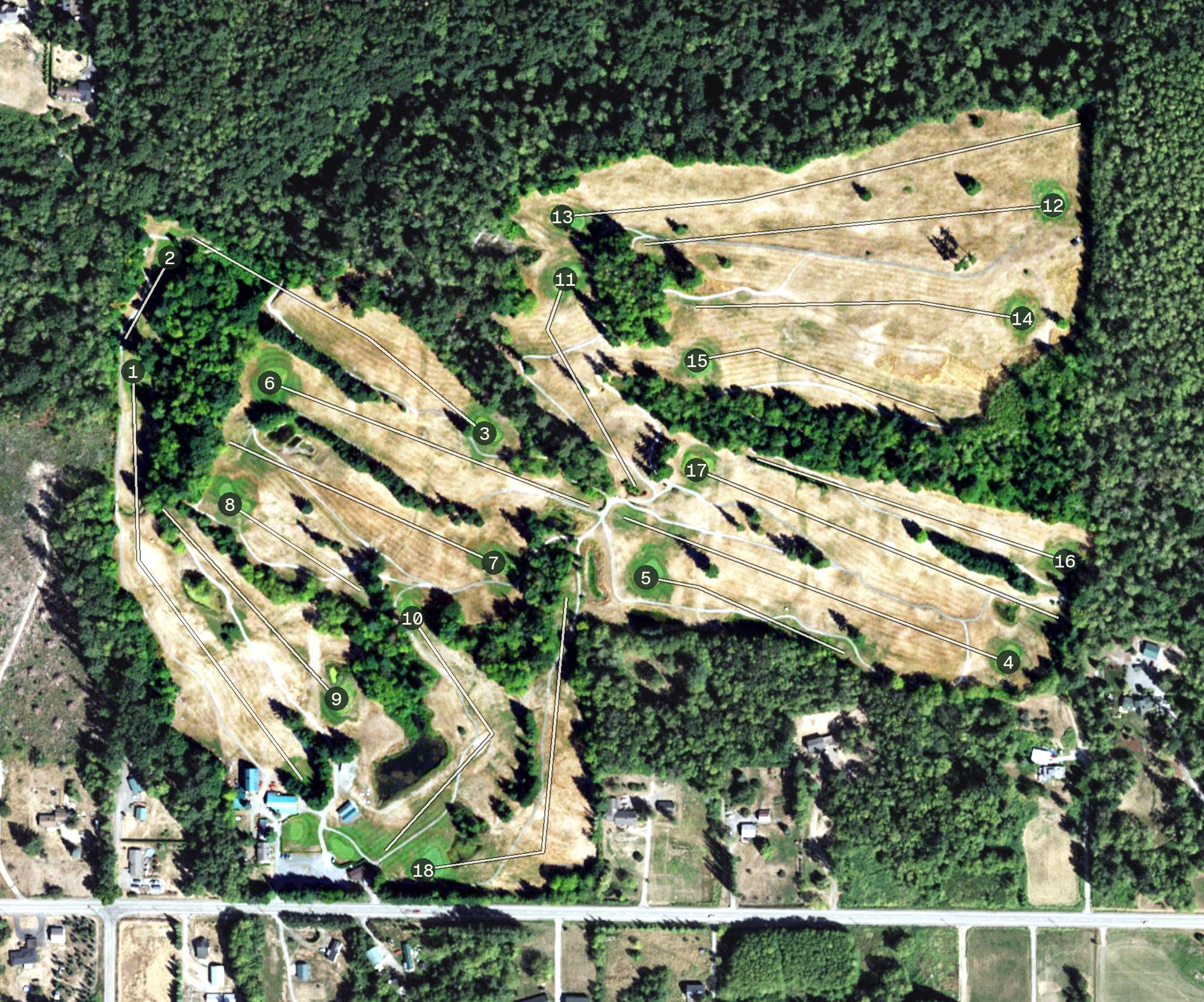 Aerial view of Dakota Creek Golf & Country Club, WA