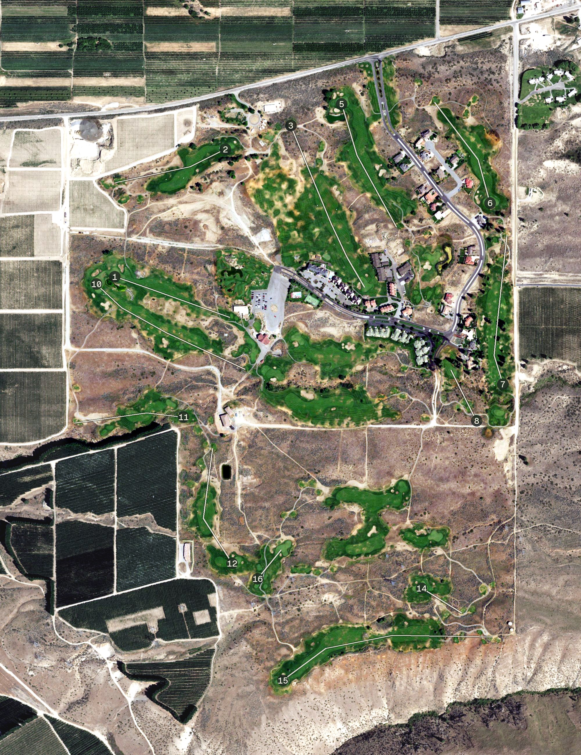 Aerial view of Desert Canyon Golf Resort, WA