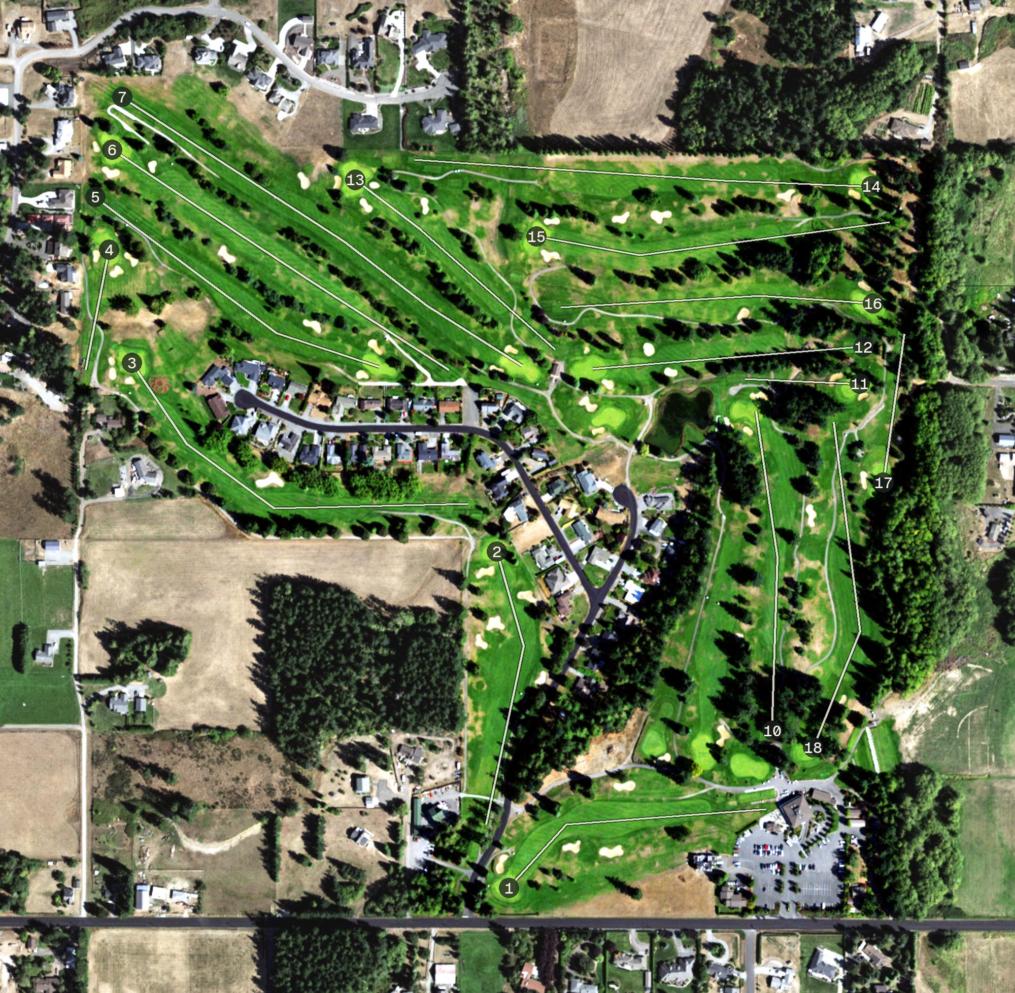 Aerial view of Dungeness Golf Course, WA