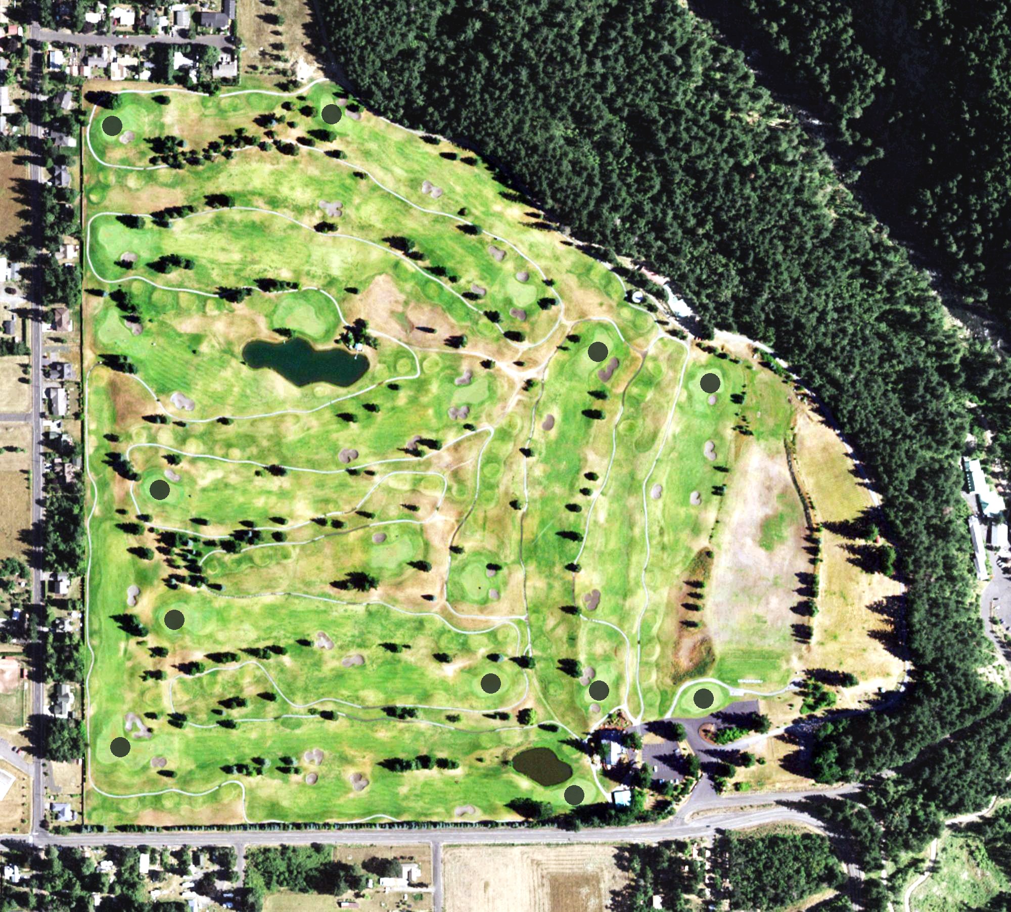 Aerial view of Elk Ridge Golf Course, WA