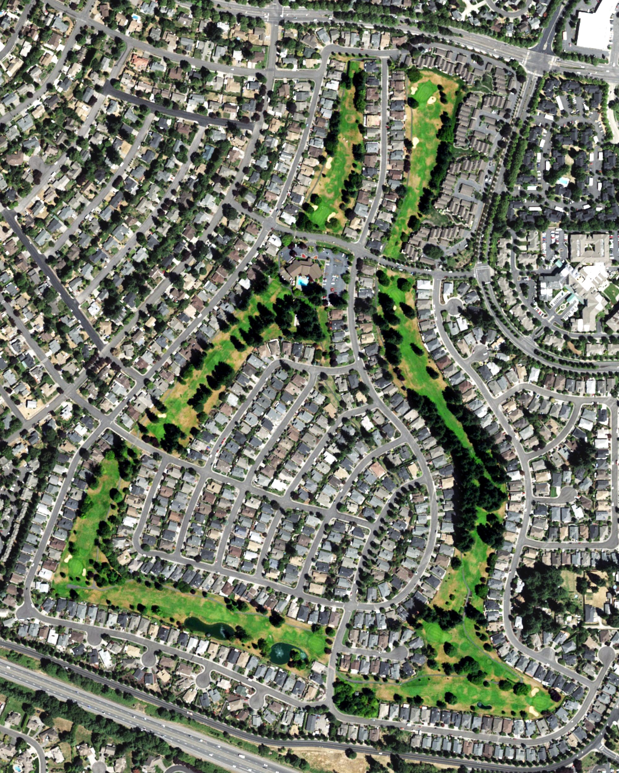 Aerial view of Fairway Village Golf Course, WA