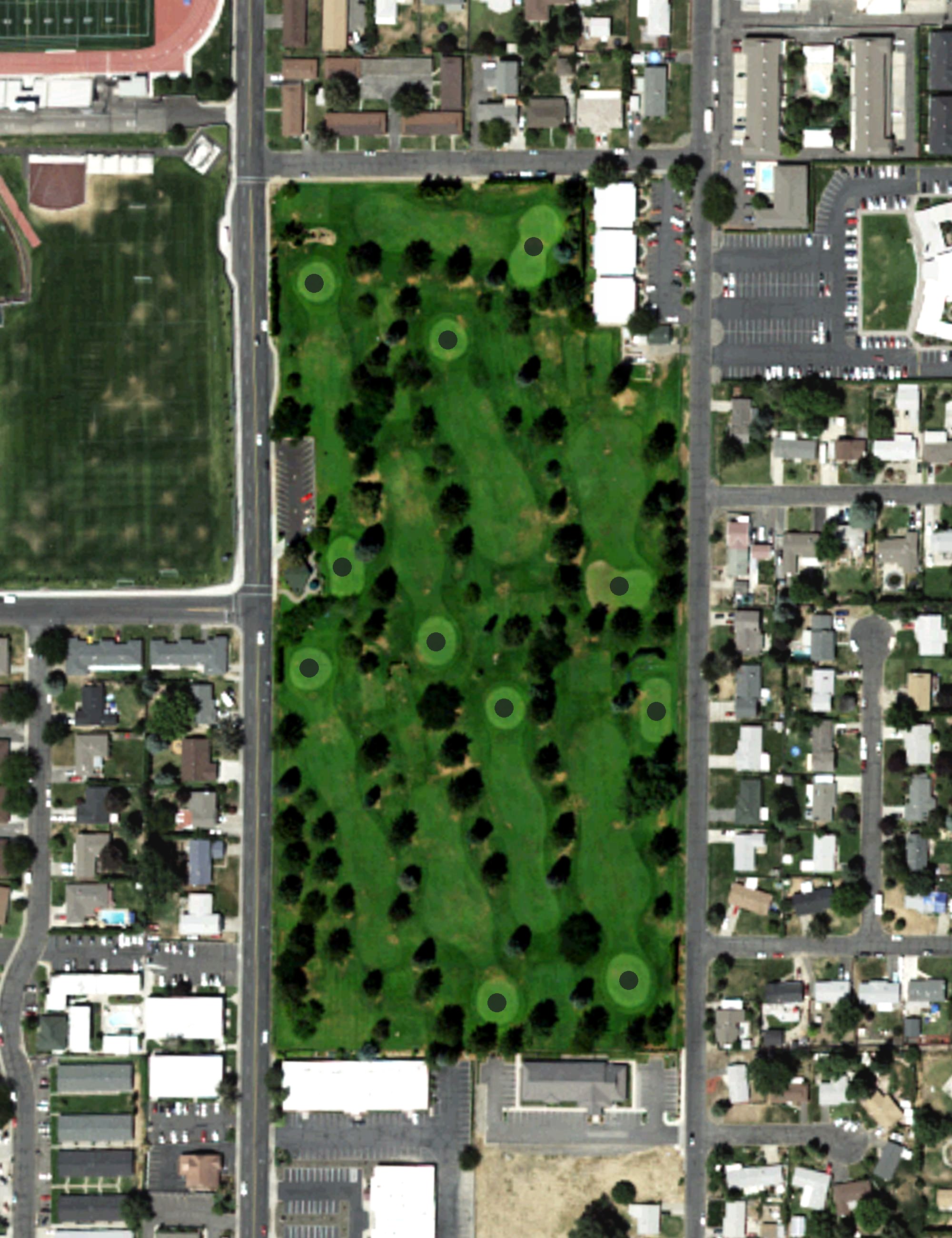 Aerial view of Fisher Park Golf Course, WA