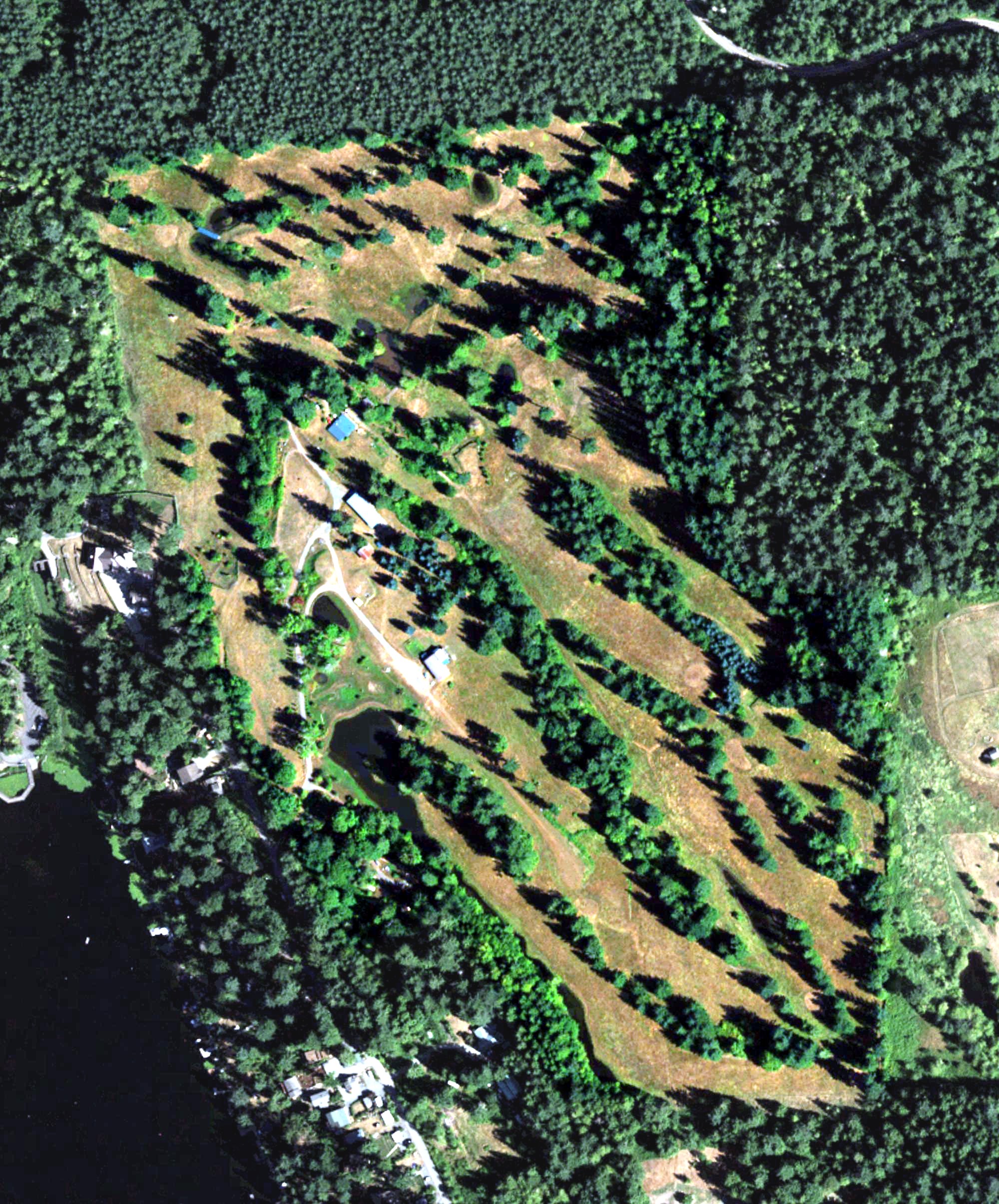 Aerial view of Flowing Lake Golf Course, WA