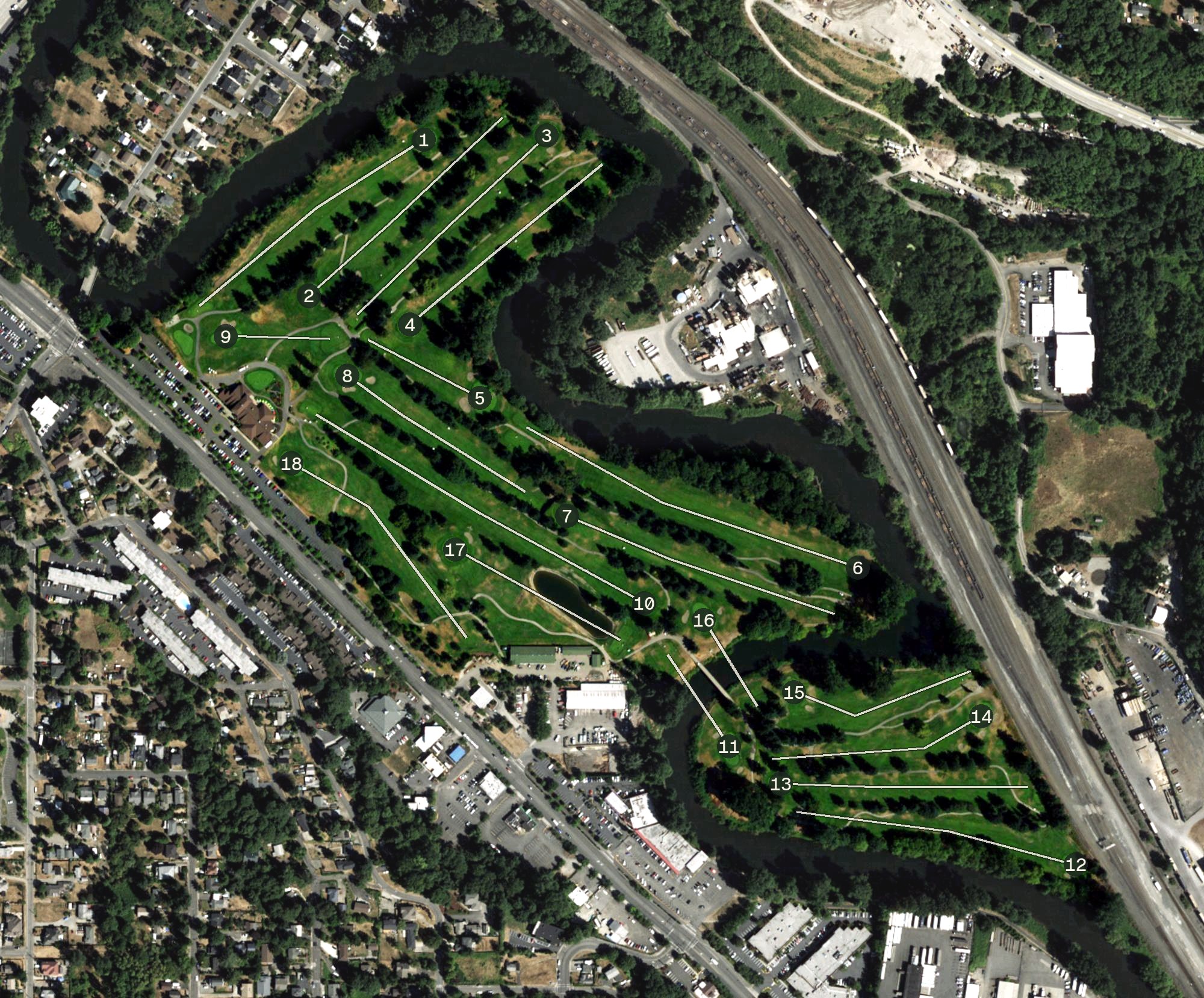 Aerial view of Foster Golf Links, WA
