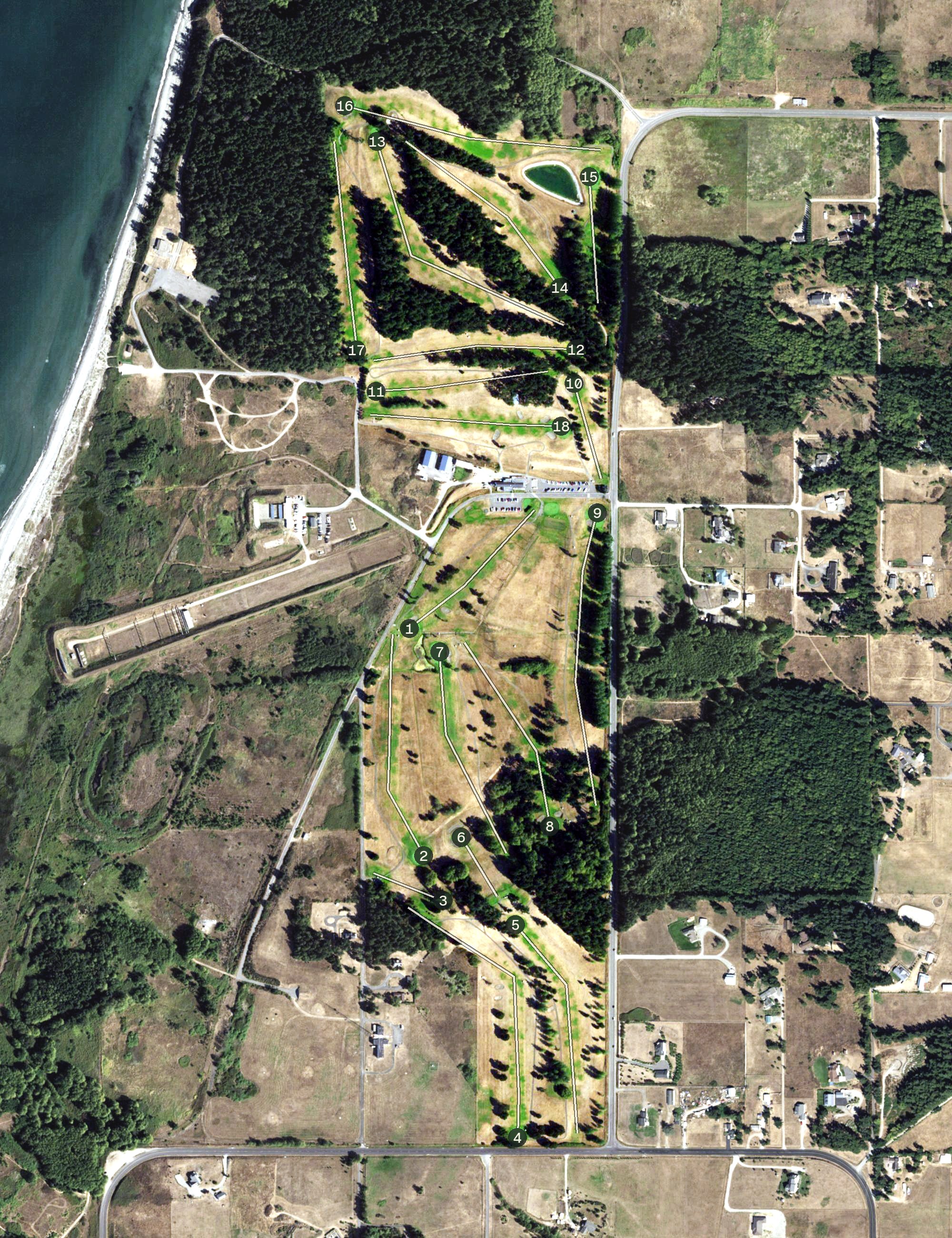 Aerial view of Gallery Golf Course, WA