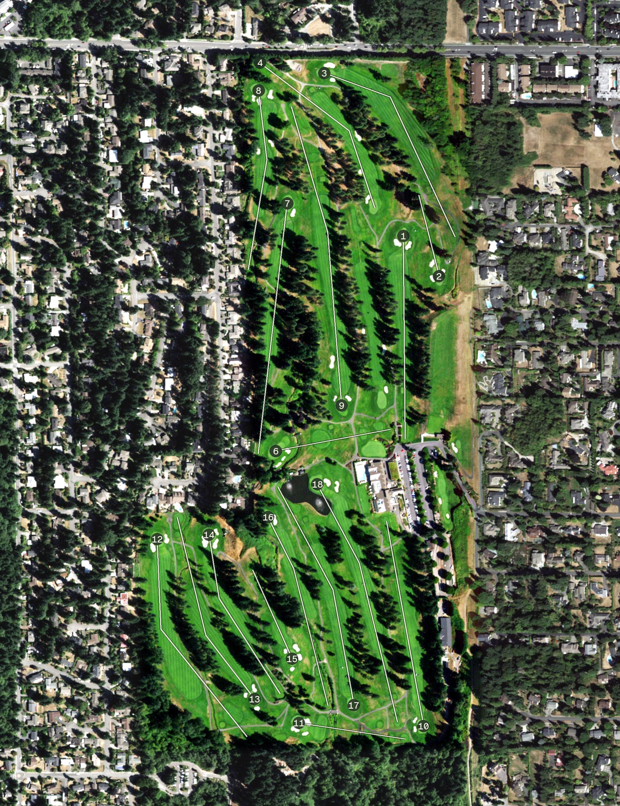 Aerial view of Glendale Country Club, WA