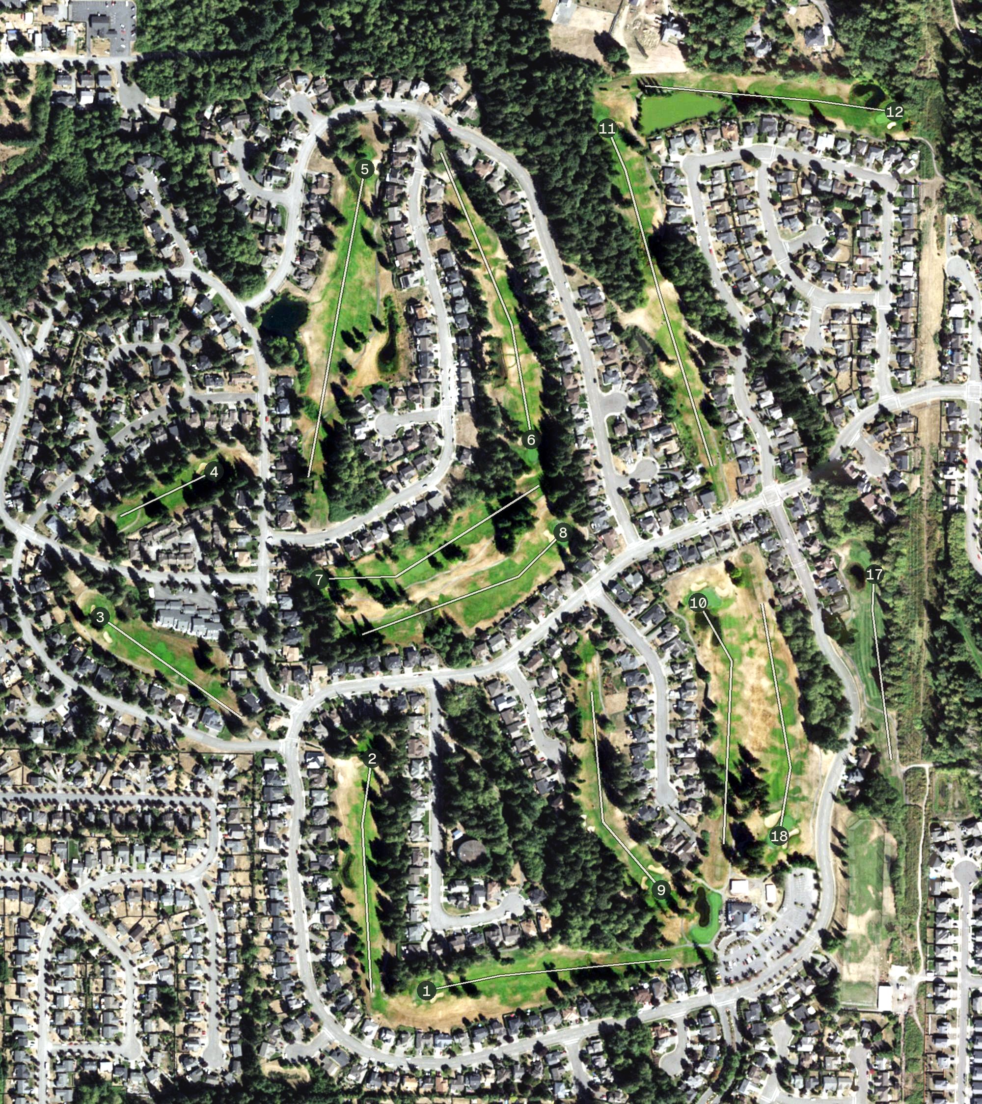 Aerial view of Gleneagle Golf Course, WA
