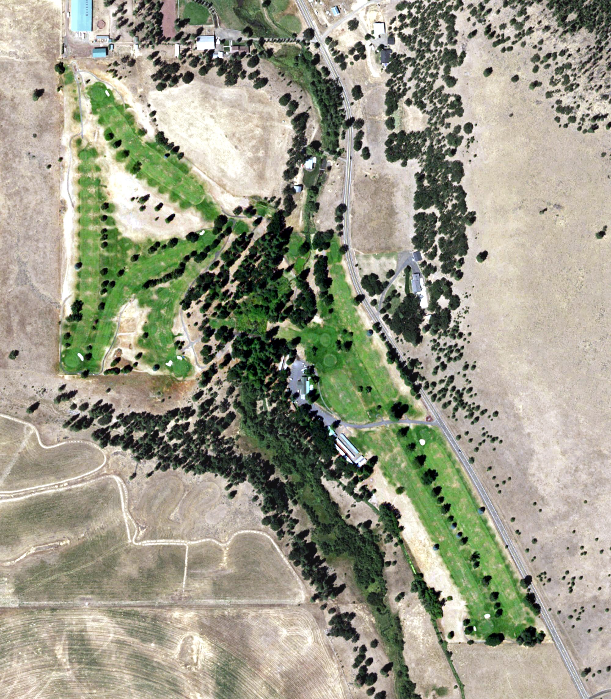 Aerial view of Goldendale Golf Club, WA