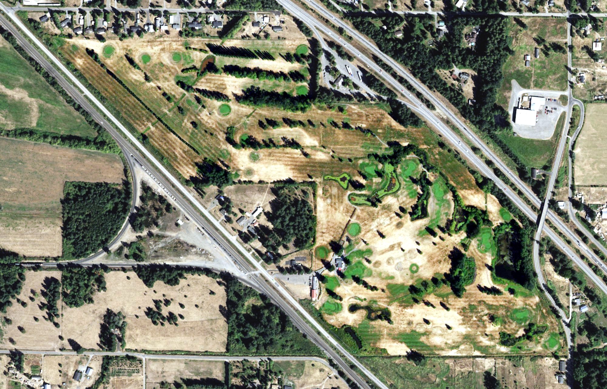 Aerial view of Grandview Golf Course, WA
