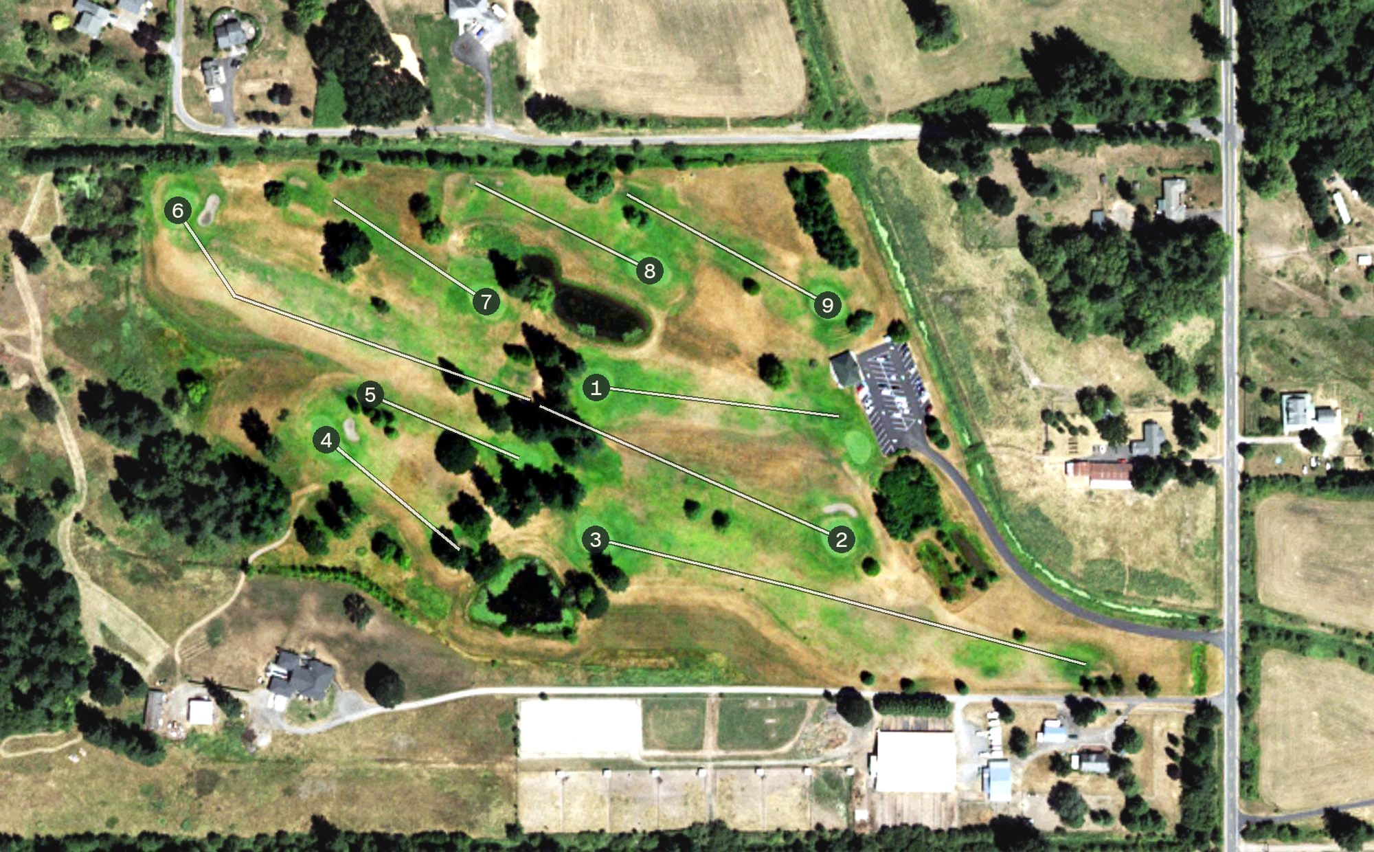 Aerial view of Hartwood Golf Course, WA