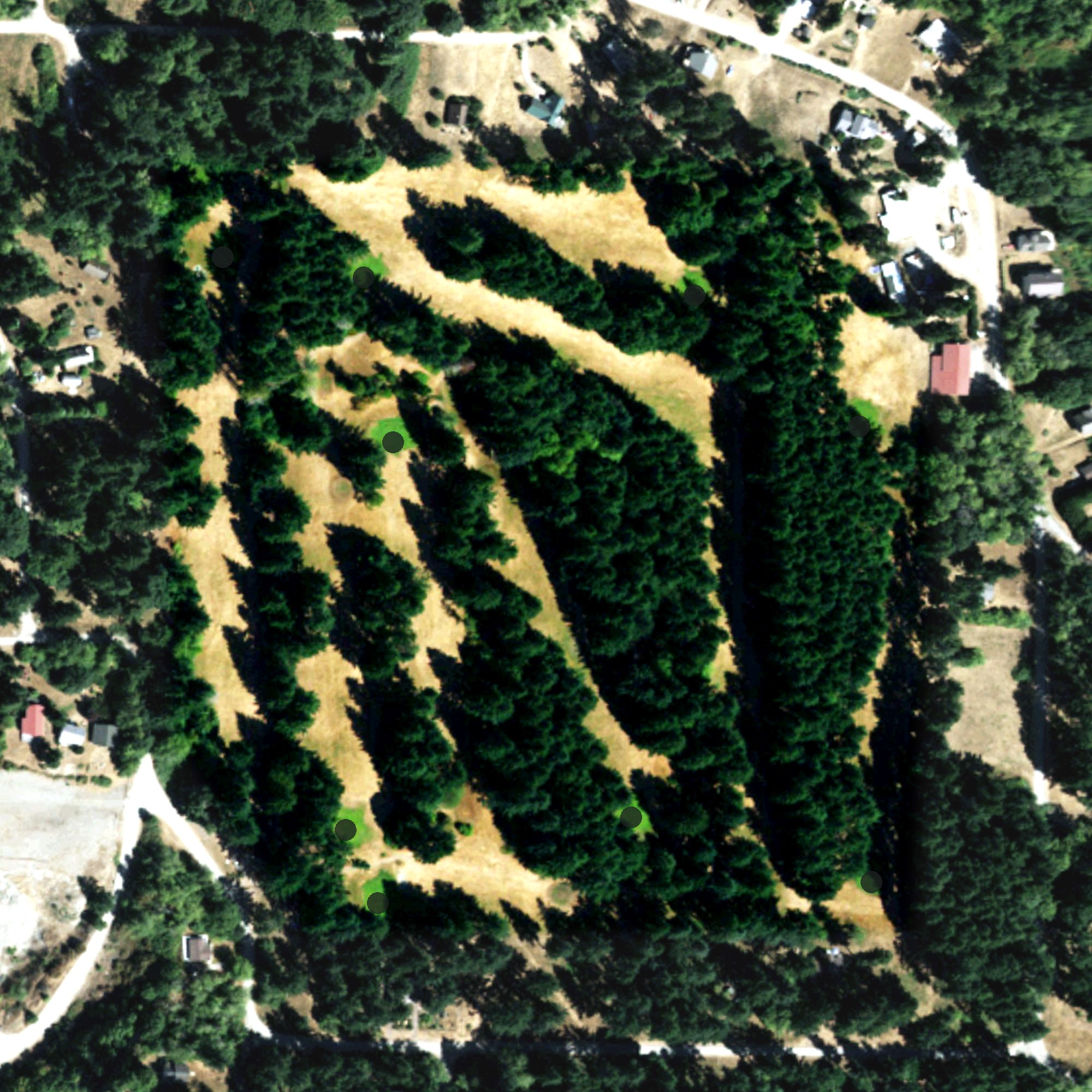Aerial view of Hat Island Golf Club, WA