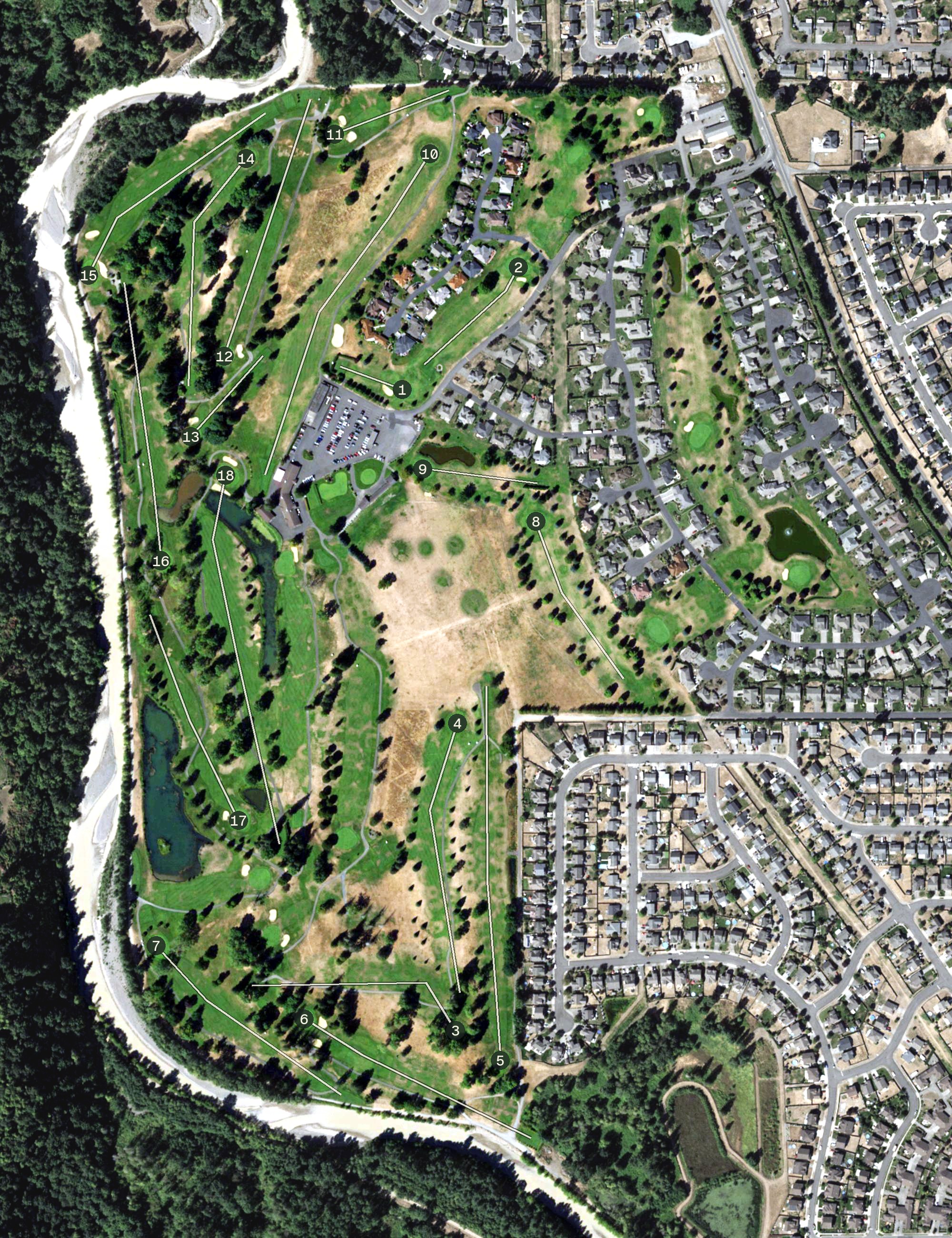 Aerial view of High Cedars Golf Club, WA