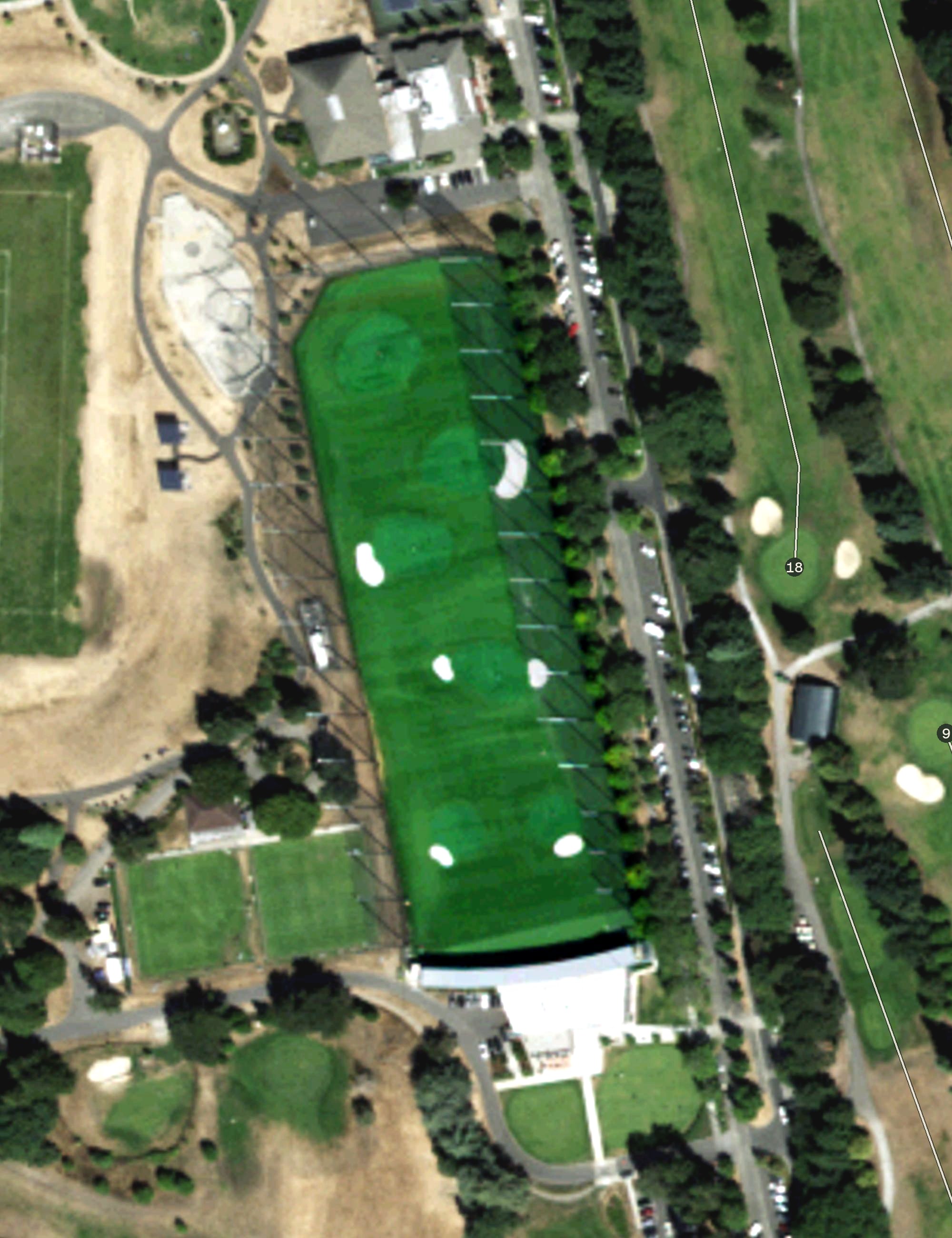 Aerial view of Jefferson Park Driving Range, WA