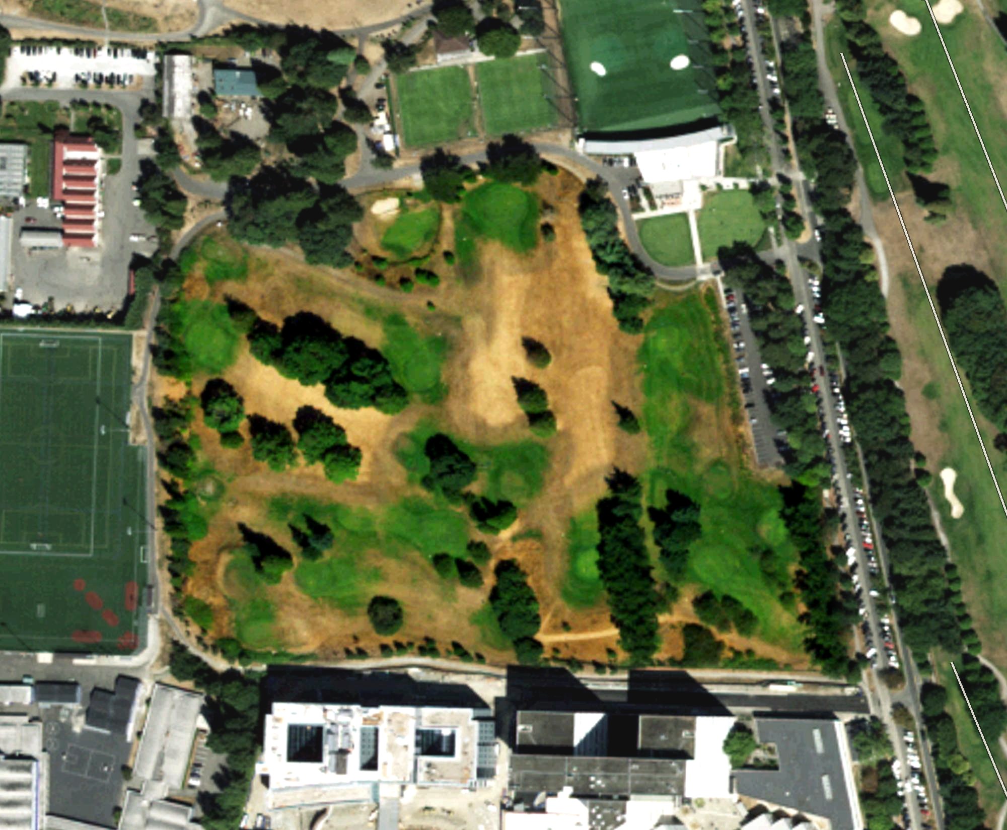 Aerial view of Jefferson Park Par 3 Course, WA